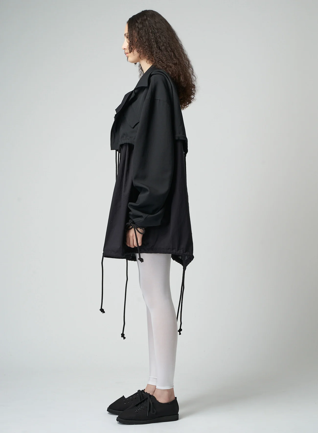 WOOL GABARDINE LAYERED MOD'S COAT - Image 4