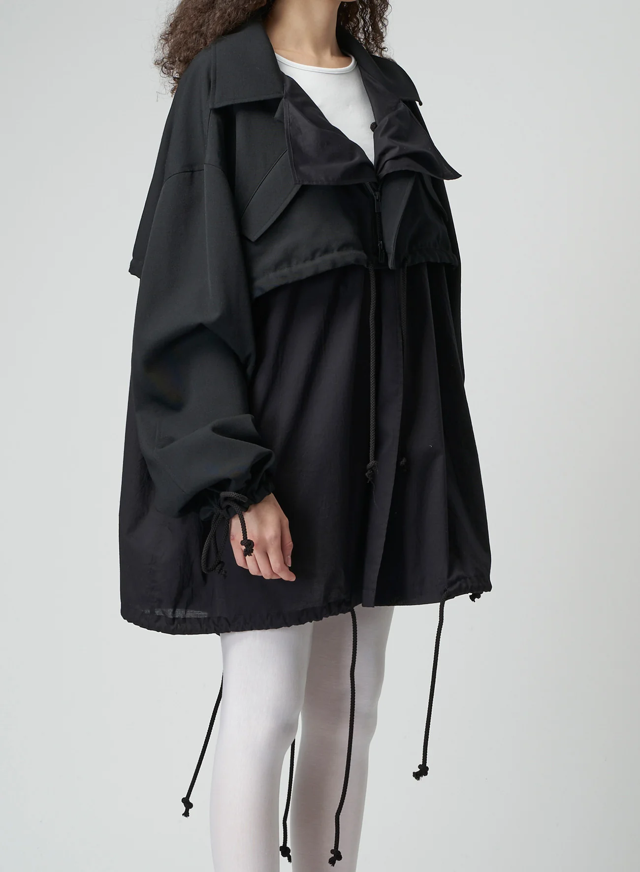 WOOL GABARDINE LAYERED MOD'S COAT - Image 7