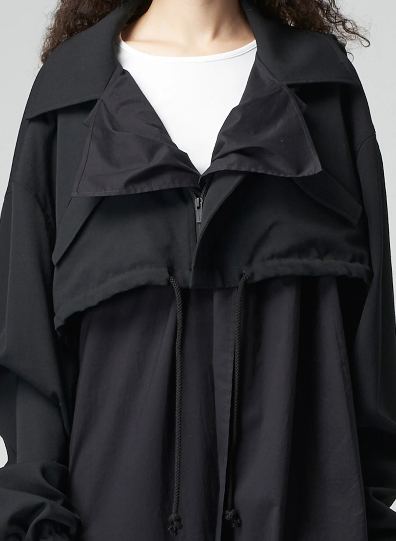 WOOL GABARDINE LAYERED MOD'S COAT - Image 8