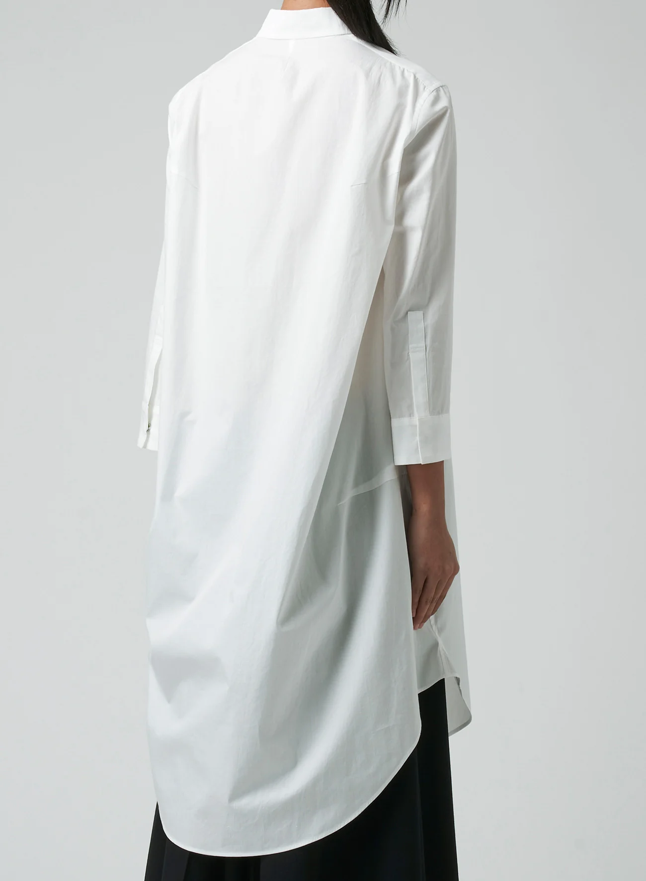 COTTON BROADCLOTH BALLOON SILHOUETTE SHIRT DRESS WITH BOX POCKET - Image 9