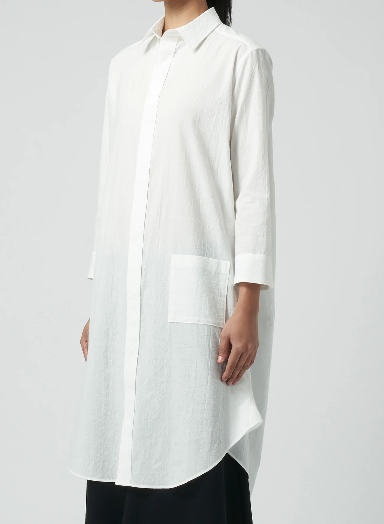 SINGLE POCKET SHIRT DRESS - Image 6