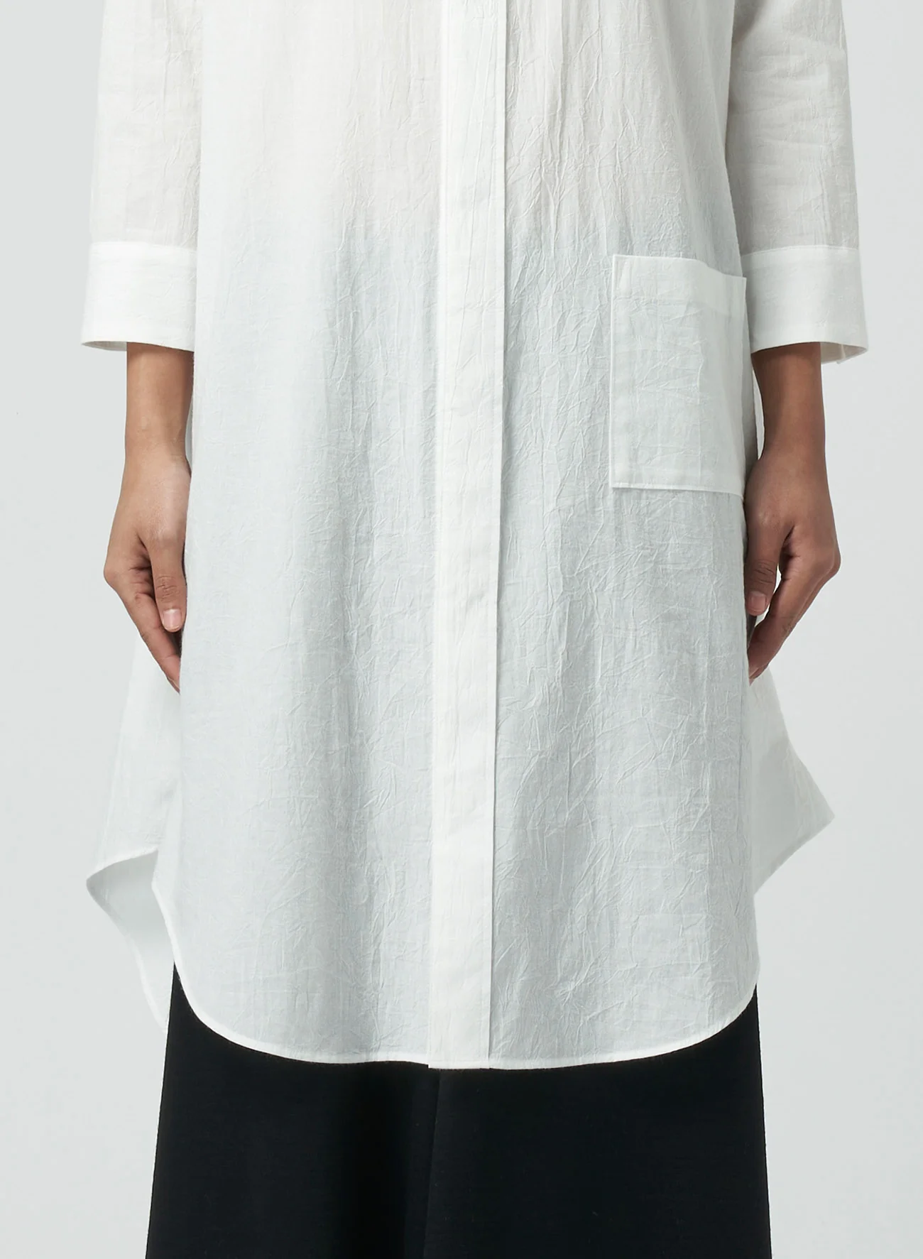 SINGLE POCKET SHIRT DRESS - Image 9