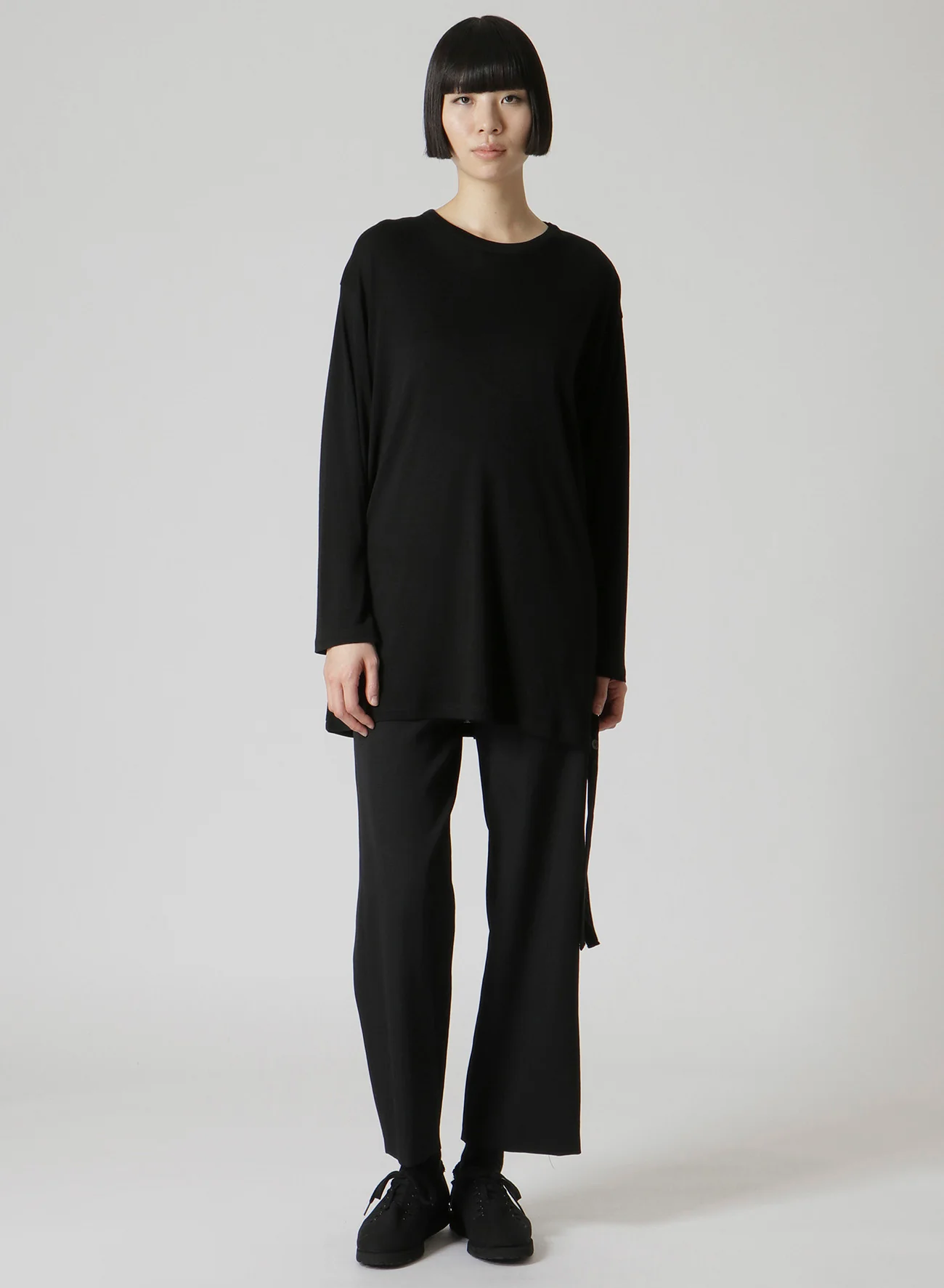 WOOL CHIFFON SIDE TAB LONG SLV T - Image 3