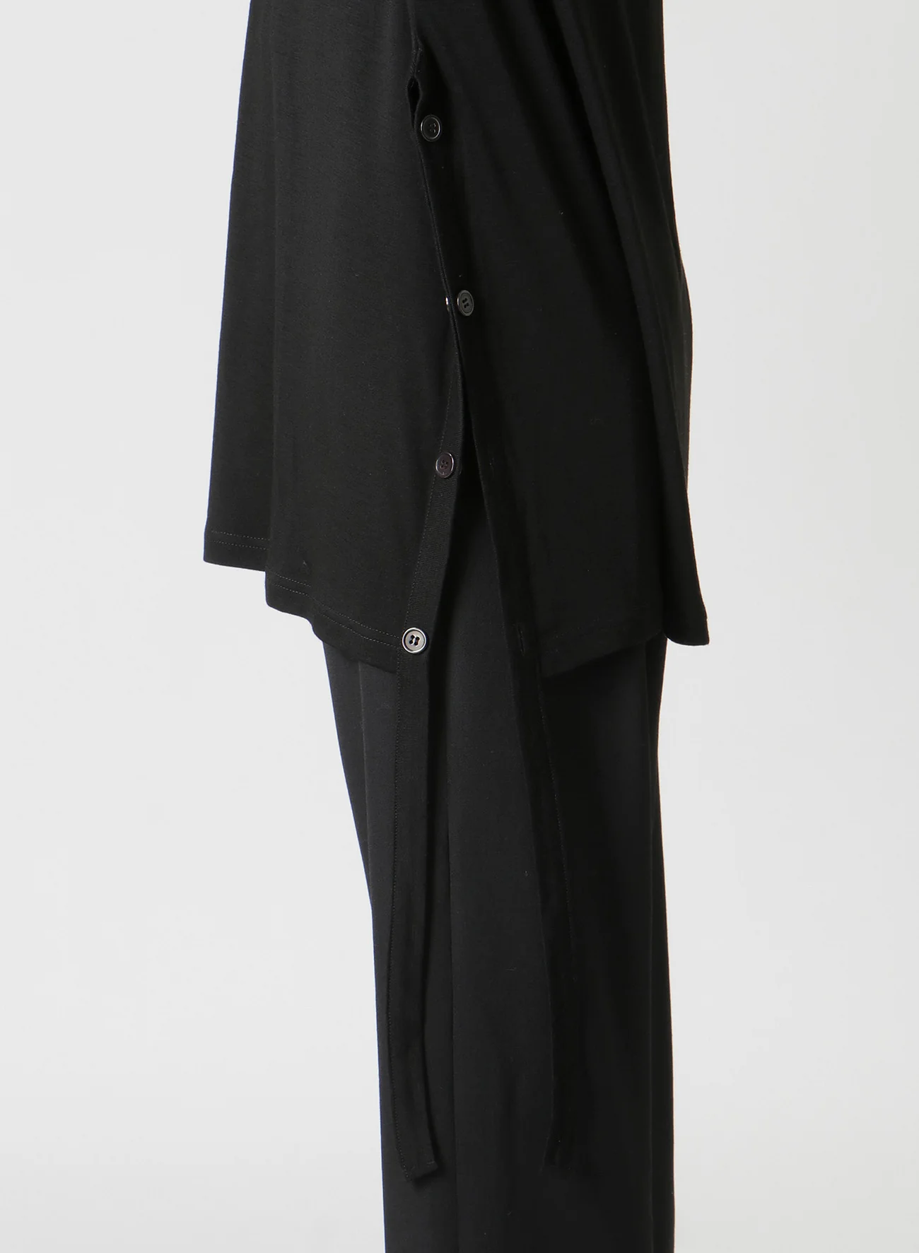 WOOL CHIFFON SIDE TAB LONG SLV T - Image 8