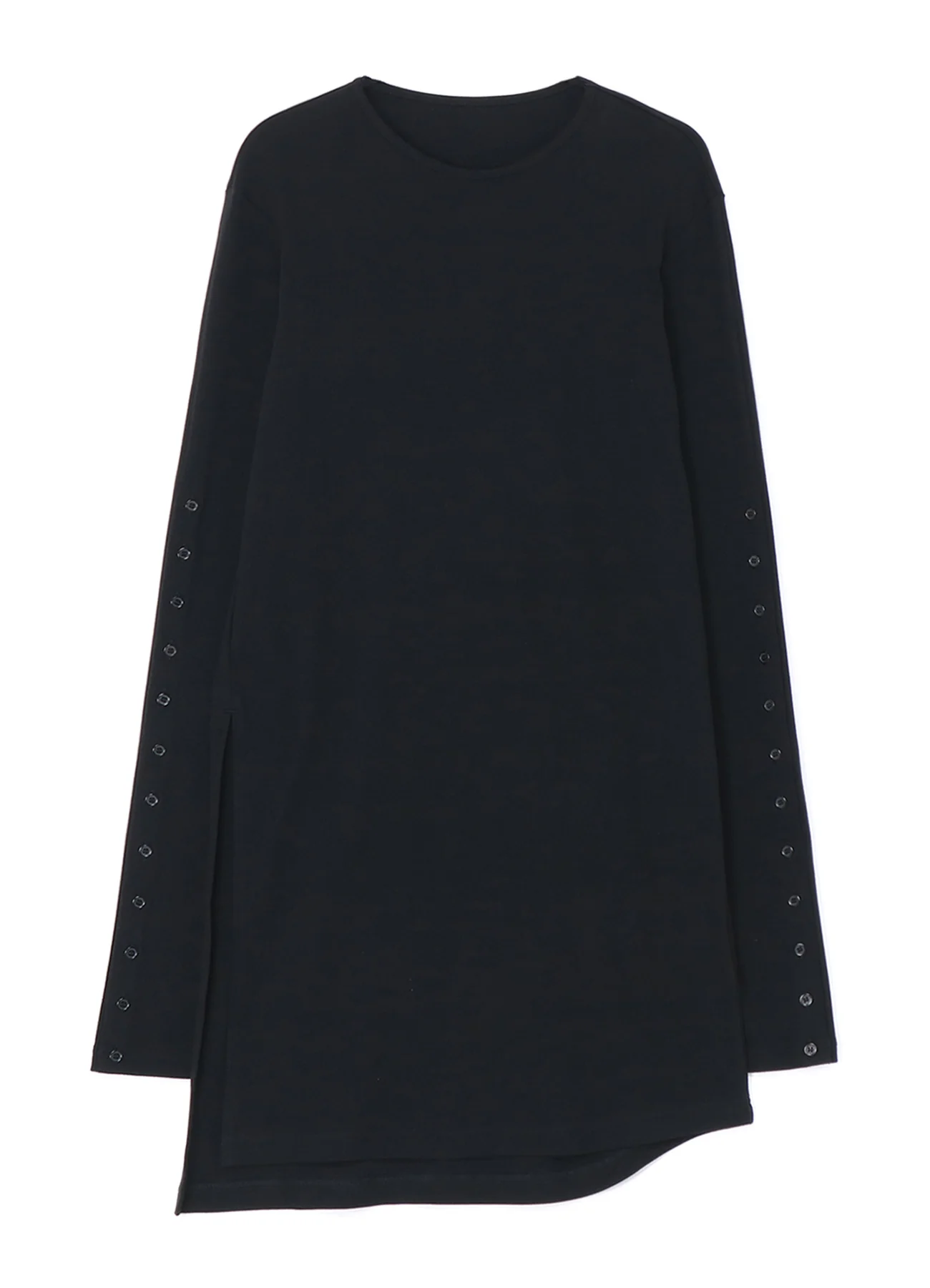 30/- COMBED COTTON LONG SLEEVE T-SHIRT WITH BUTTON-UP SLEEVE SLITS - Image 10