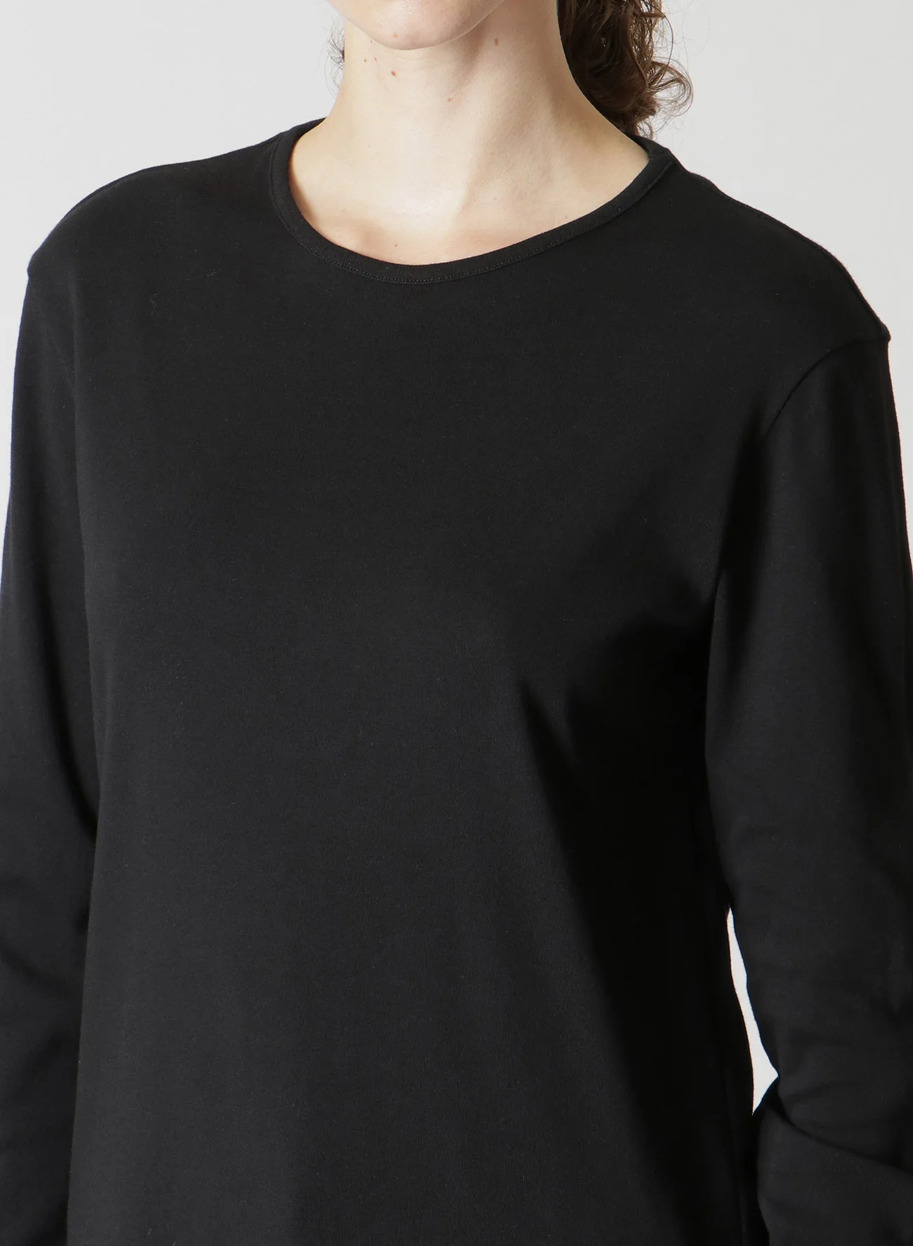 30/- COMBED COTTON LONG SLEEVE T-SHIRT WITH BUTTON-UP SLEEVE SLITS - Image 6