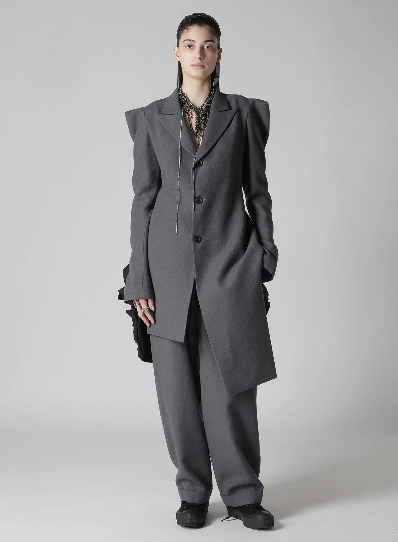 W/C TWILL WASHER SLV GUSSET UNBALANCE LONG JACKET - Image 14