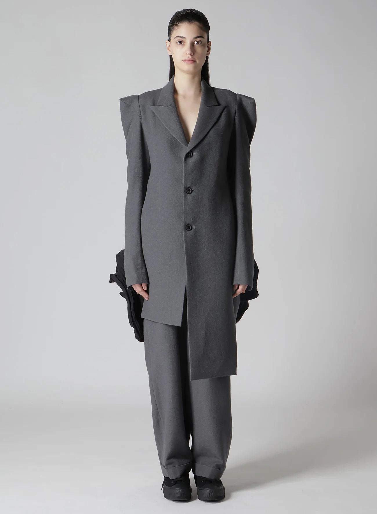 W/C TWILL WASHER SLV GUSSET UNBALANCE LONG JACKET - Image 7