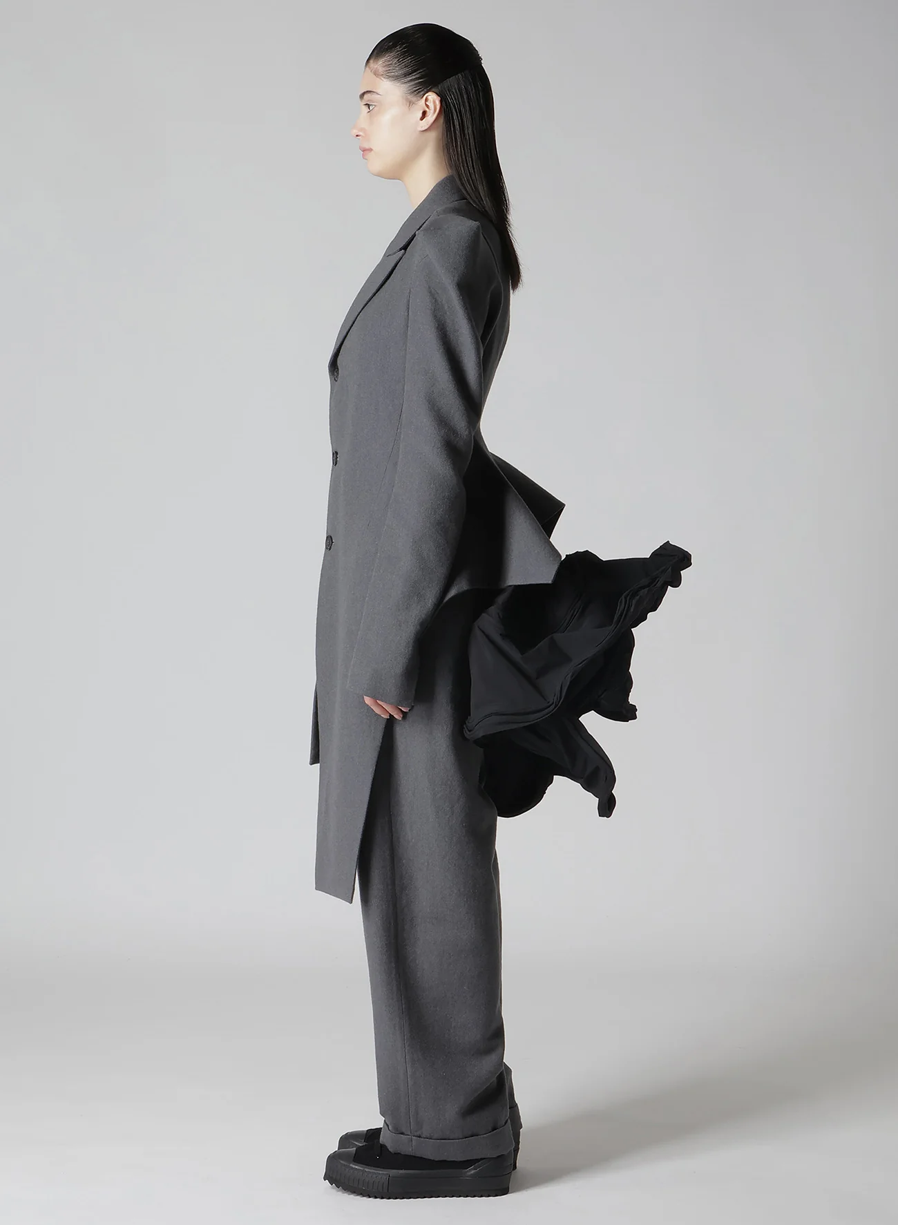 W/C TWILL WASHER SLV GUSSET UNBALANCE LONG JACKET - Image 8