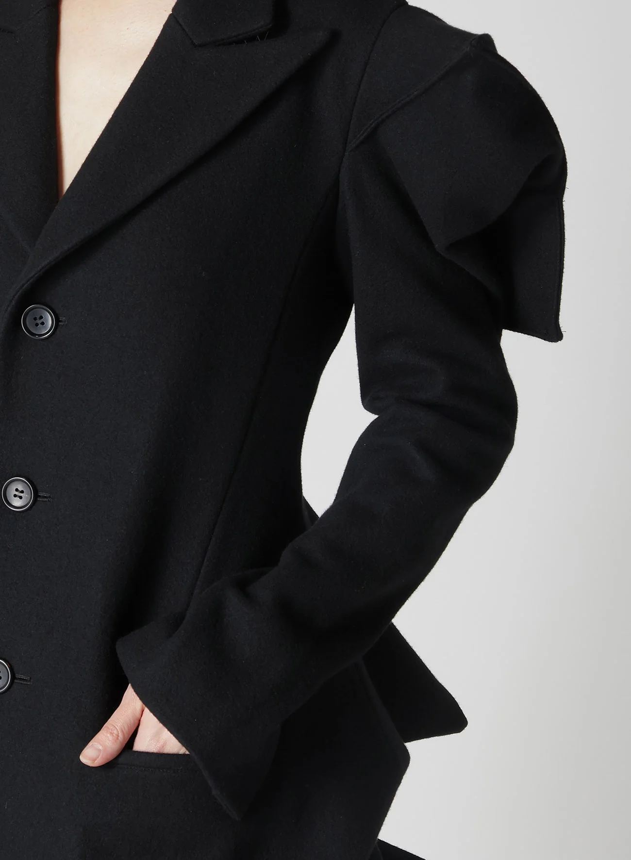 SUN DRYING SUPER100 MELTON SLV GUSSET ROUNDED JACKET - Image 11