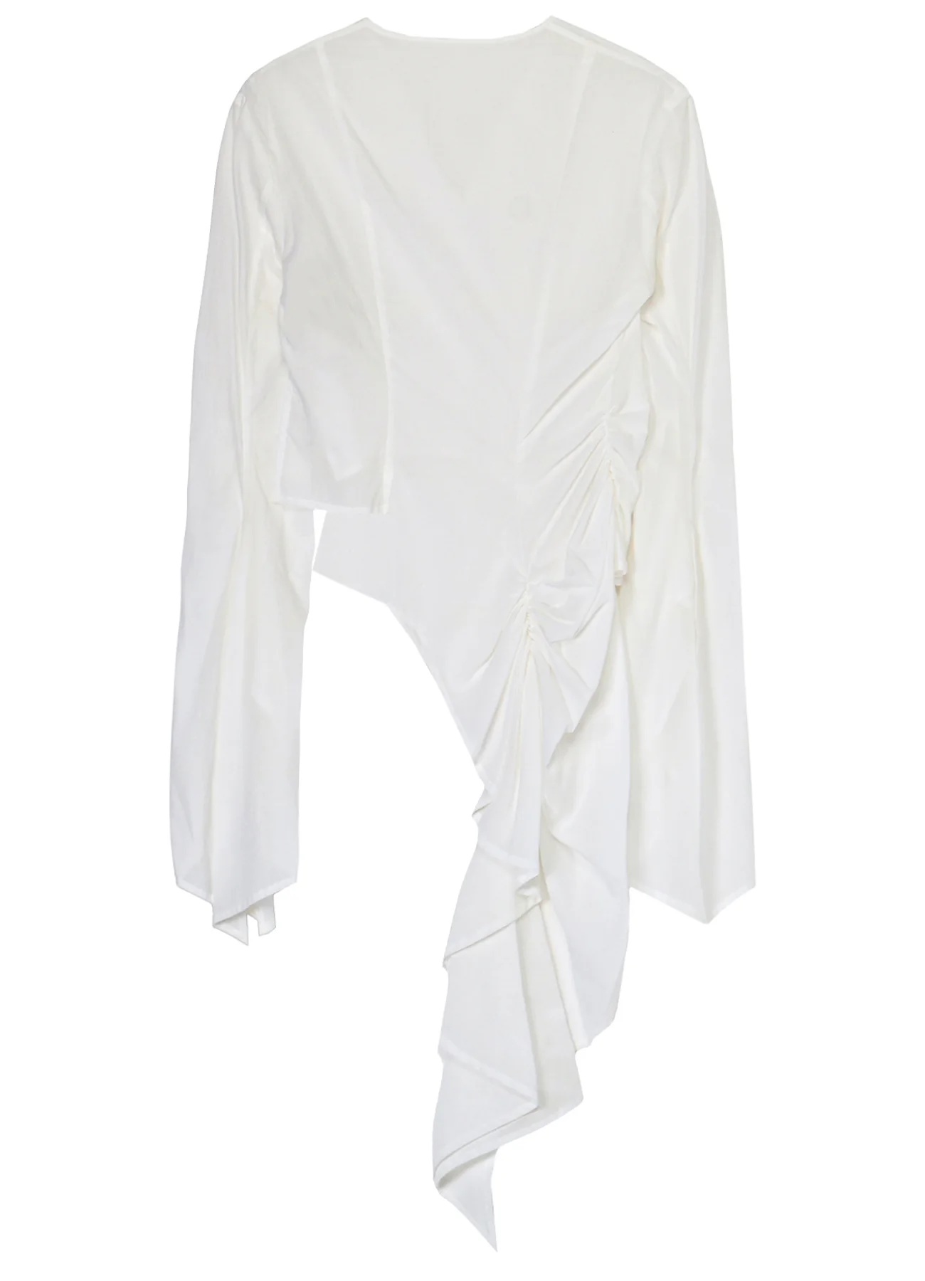 COTTON LAWN ASM SWALLOWTAIL GATHER DETAIL BLOUSE - Image 12