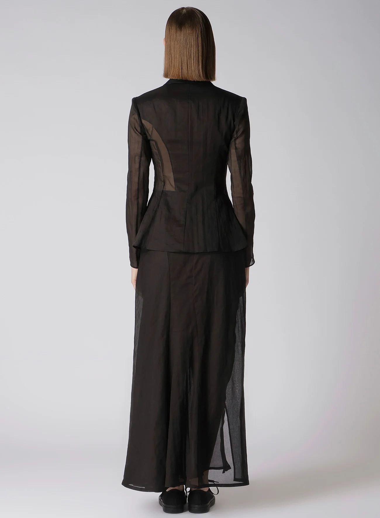 DOT GREY DISCHARGE PRINT 6B DOUBLE JACKET - Image 9