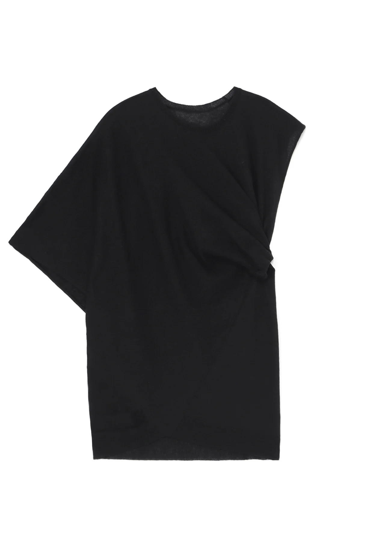 14G1P LOW TENSION PLAIN STITCH DRAPE DETAIL SHORT SLV PULLOVER - Image 10