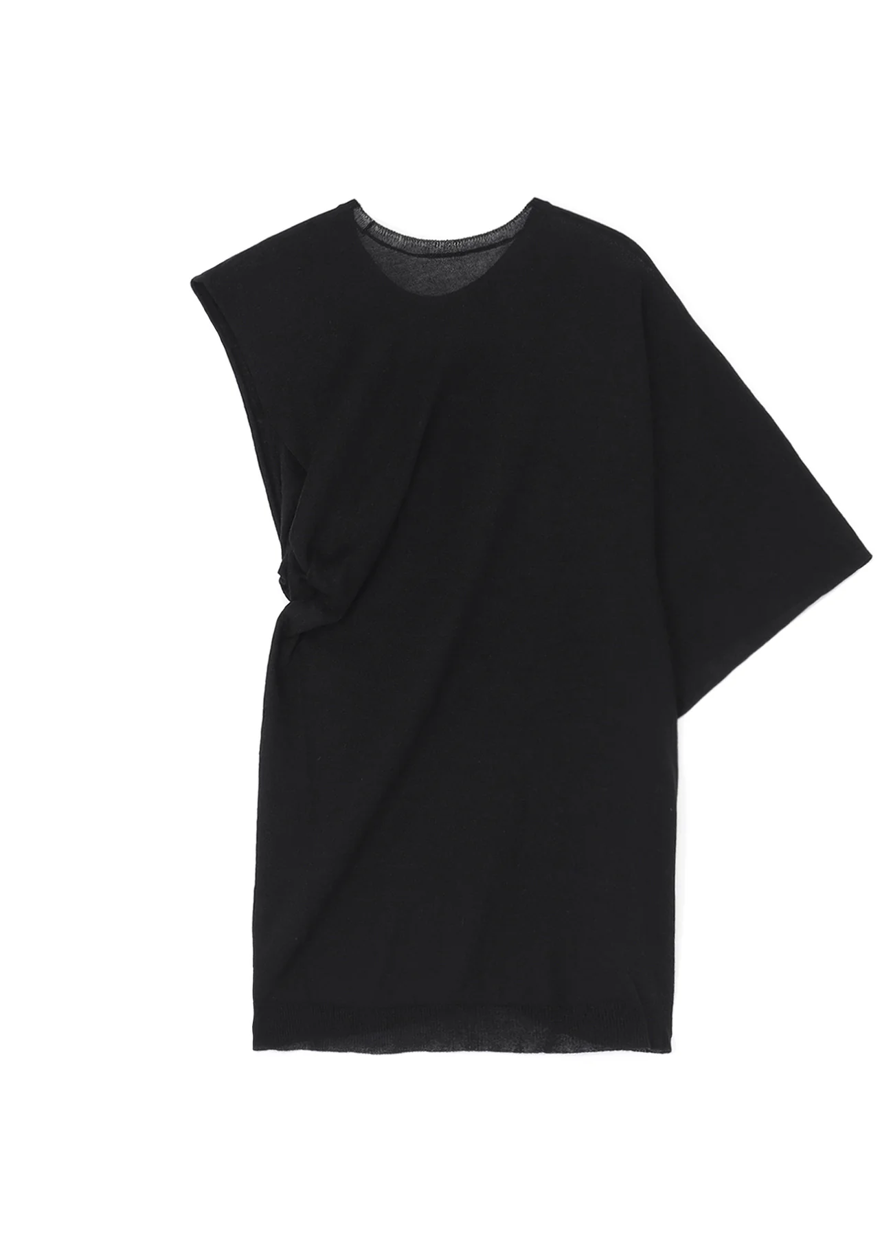 14G1P LOW TENSION PLAIN STITCH DRAPE DETAIL SHORT SLV PULLOVER - Image 11