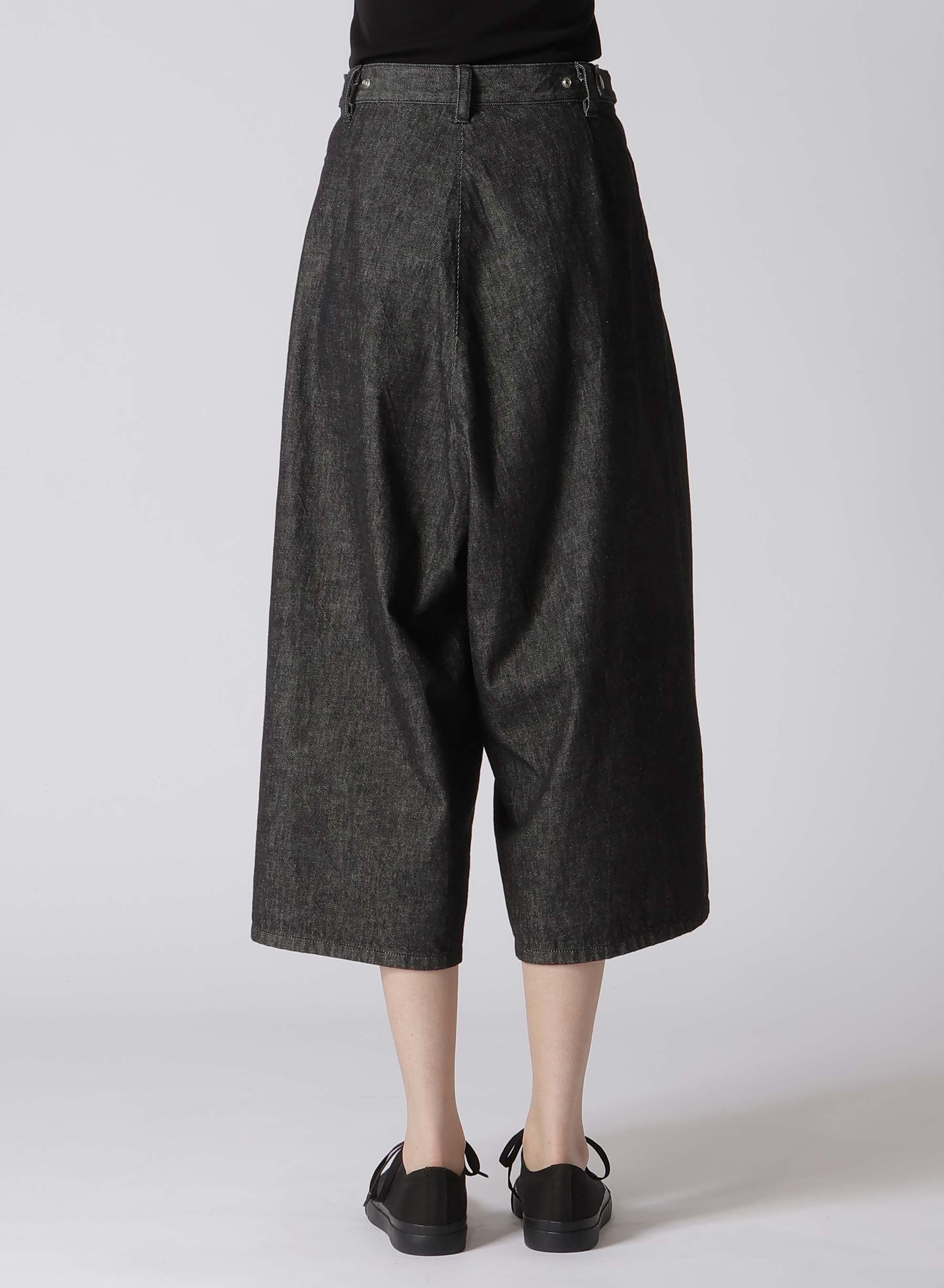 10OZ UNEVEN YARN DENIM CROPPED WIDE PANTS - Image 5