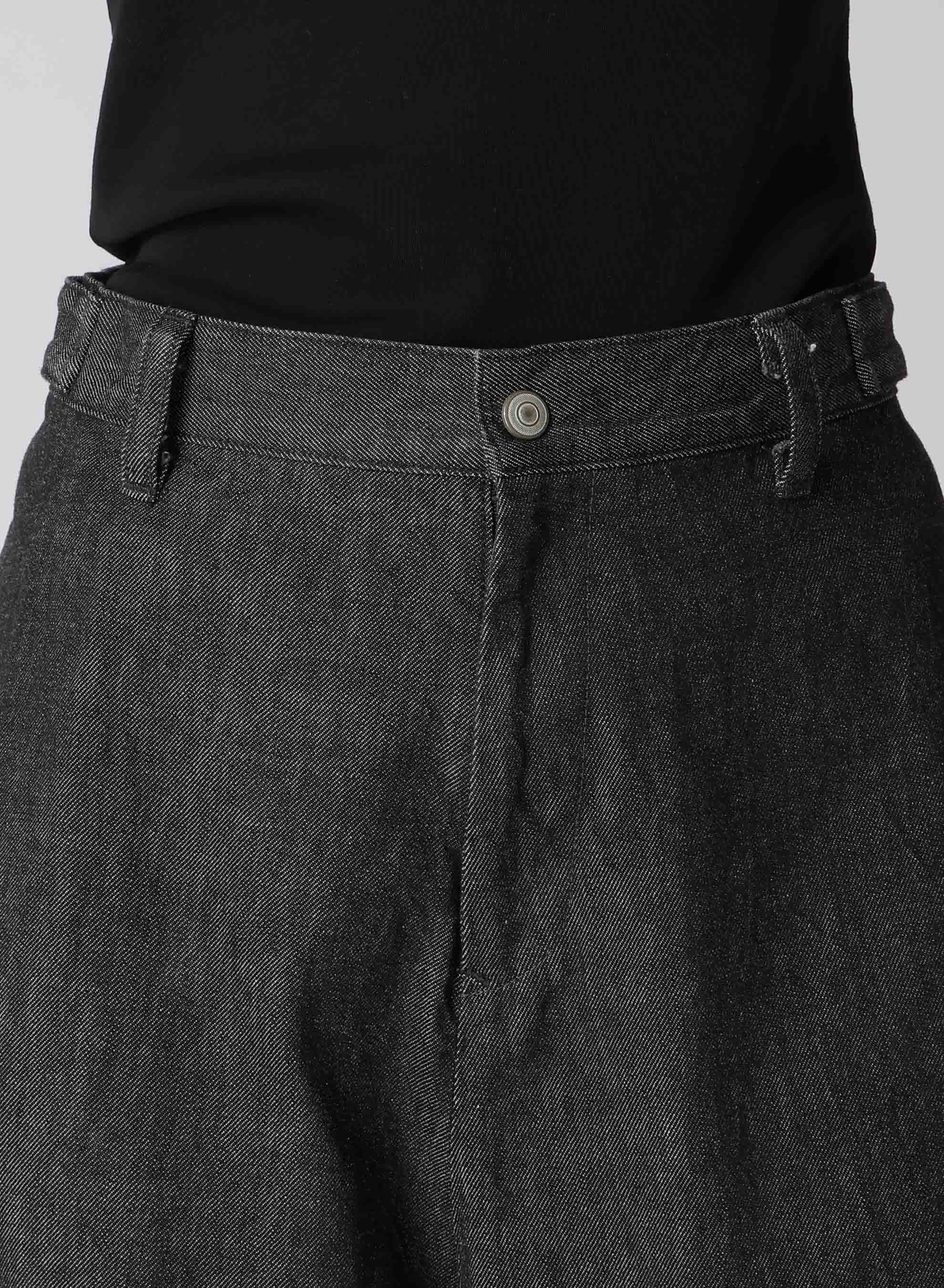 10OZ UNEVEN YARN DENIM CROPPED WIDE PANTS - Image 6