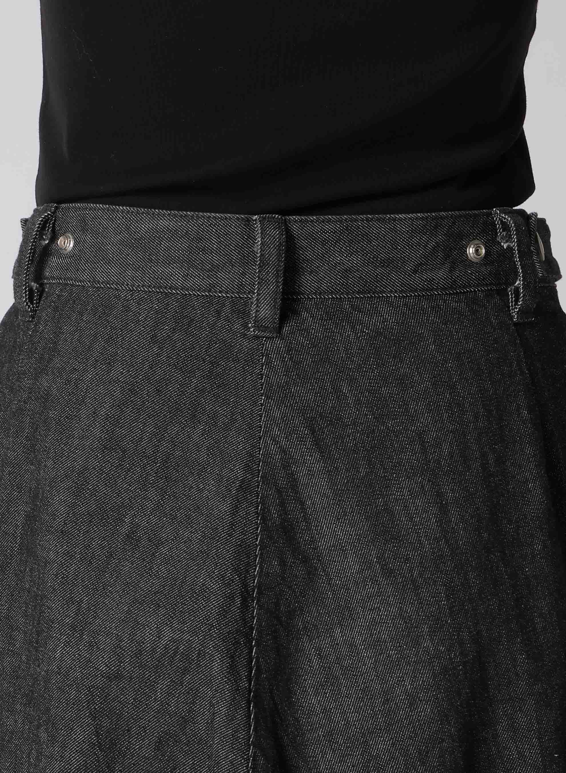 10OZ UNEVEN YARN DENIM CROPPED WIDE PANTS - Image 7