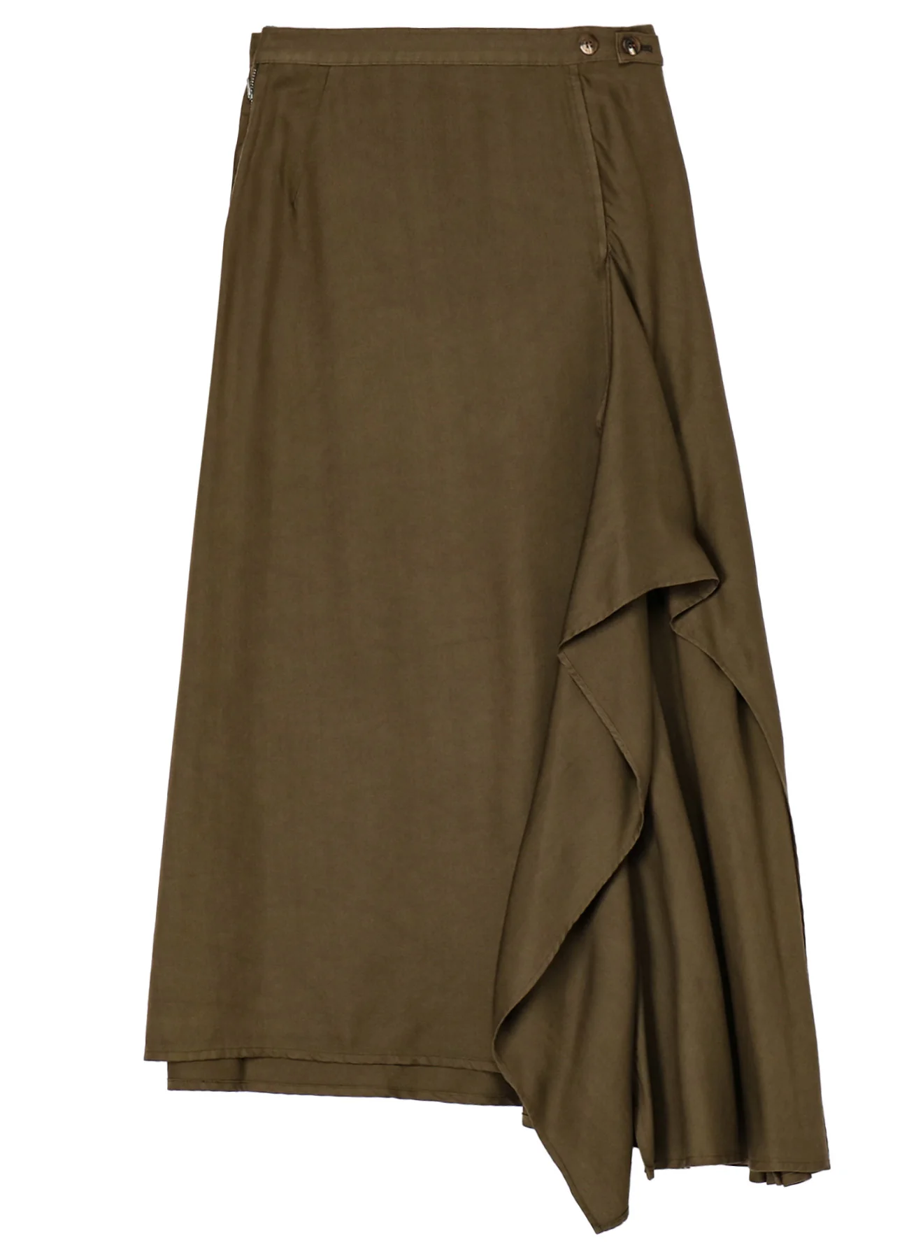 TENCEL PIGMENT DYEING PIPING POCKET UNBALANCE SKIRT - Image 3