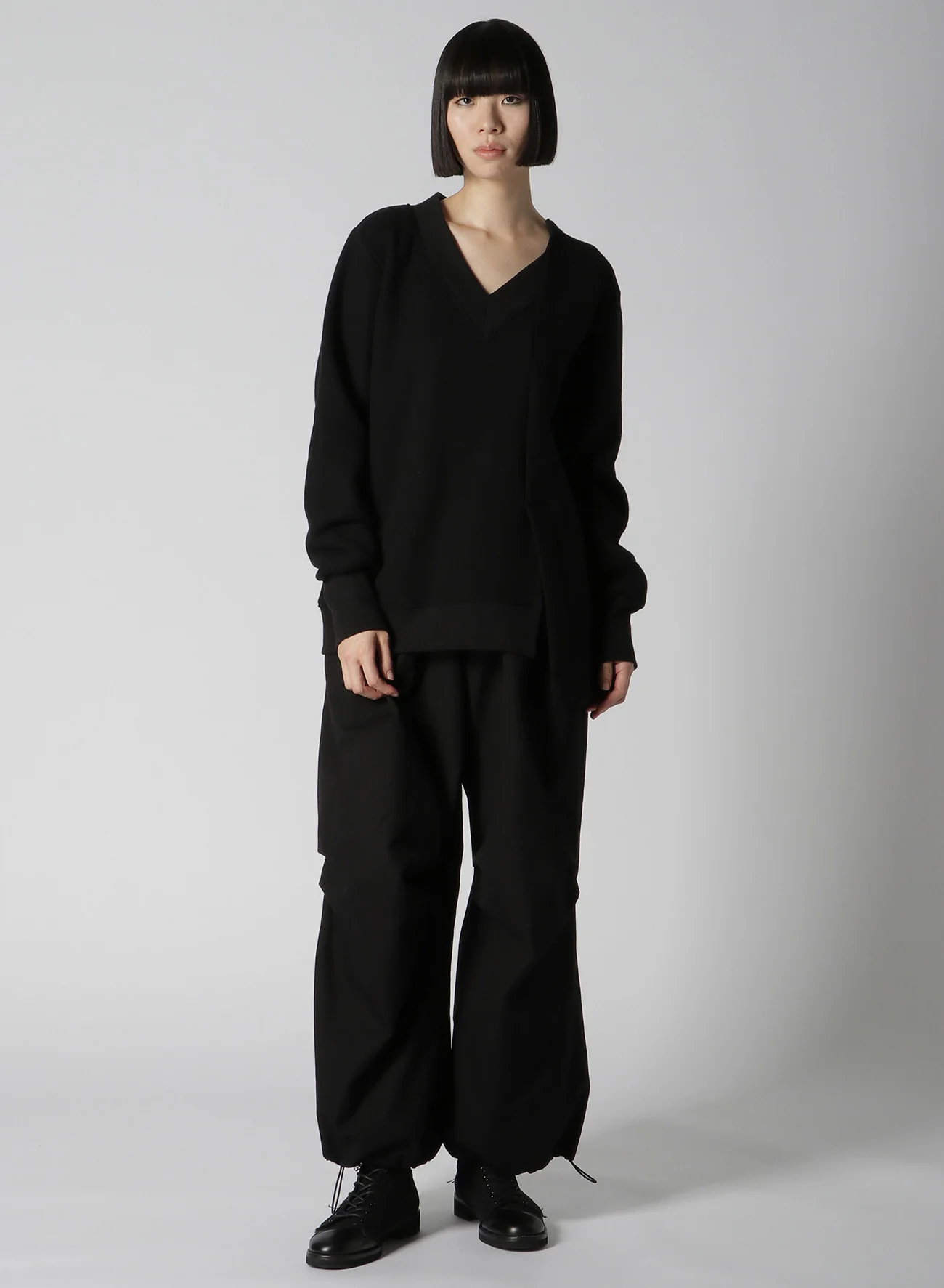 Liy/C BACKSIDE FLEECE R-V NECK COMBINATION - Image 3