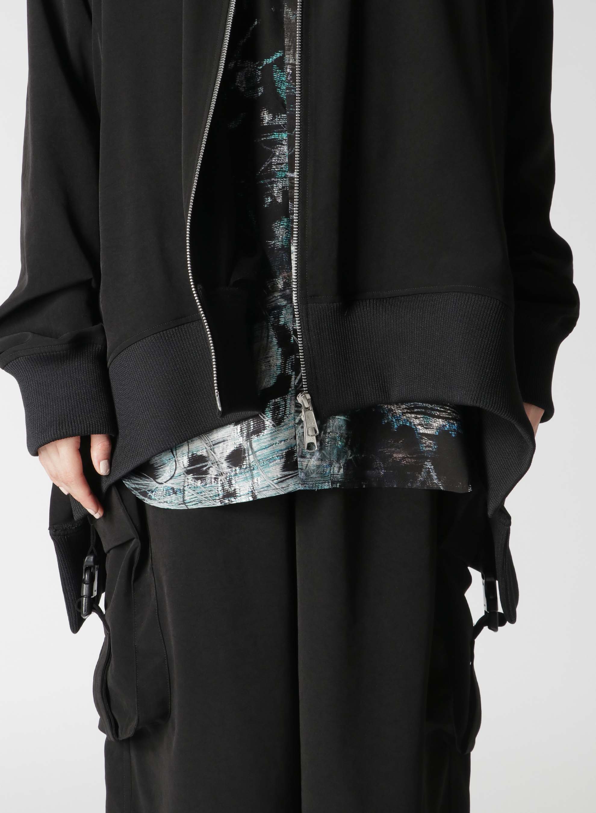 CREPE de CHINE CURVED HEMLINE TRACKSUIT JACKET - Image 10