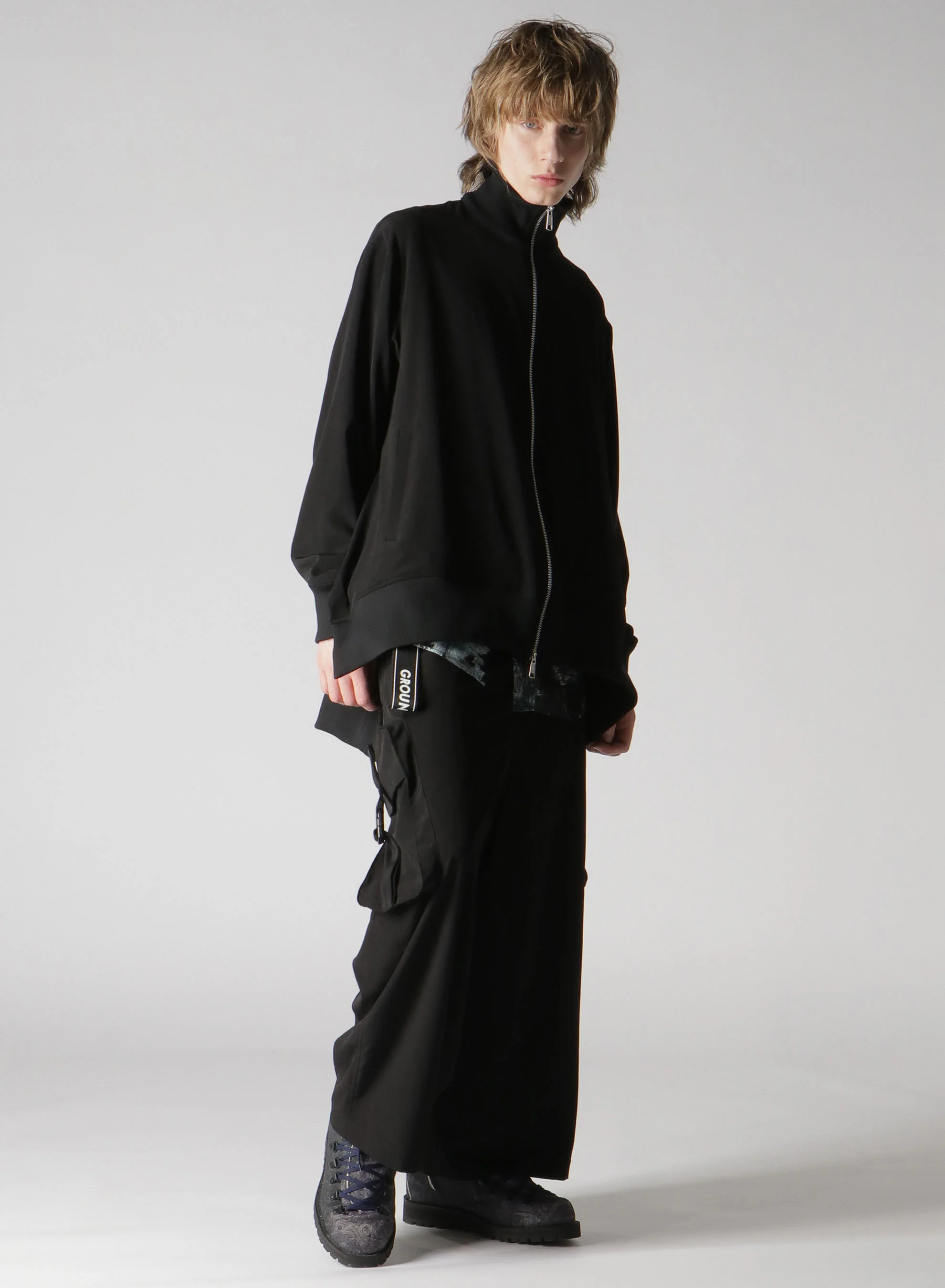 CREPE de CHINE CURVED HEMLINE TRACKSUIT JACKET - Image 5