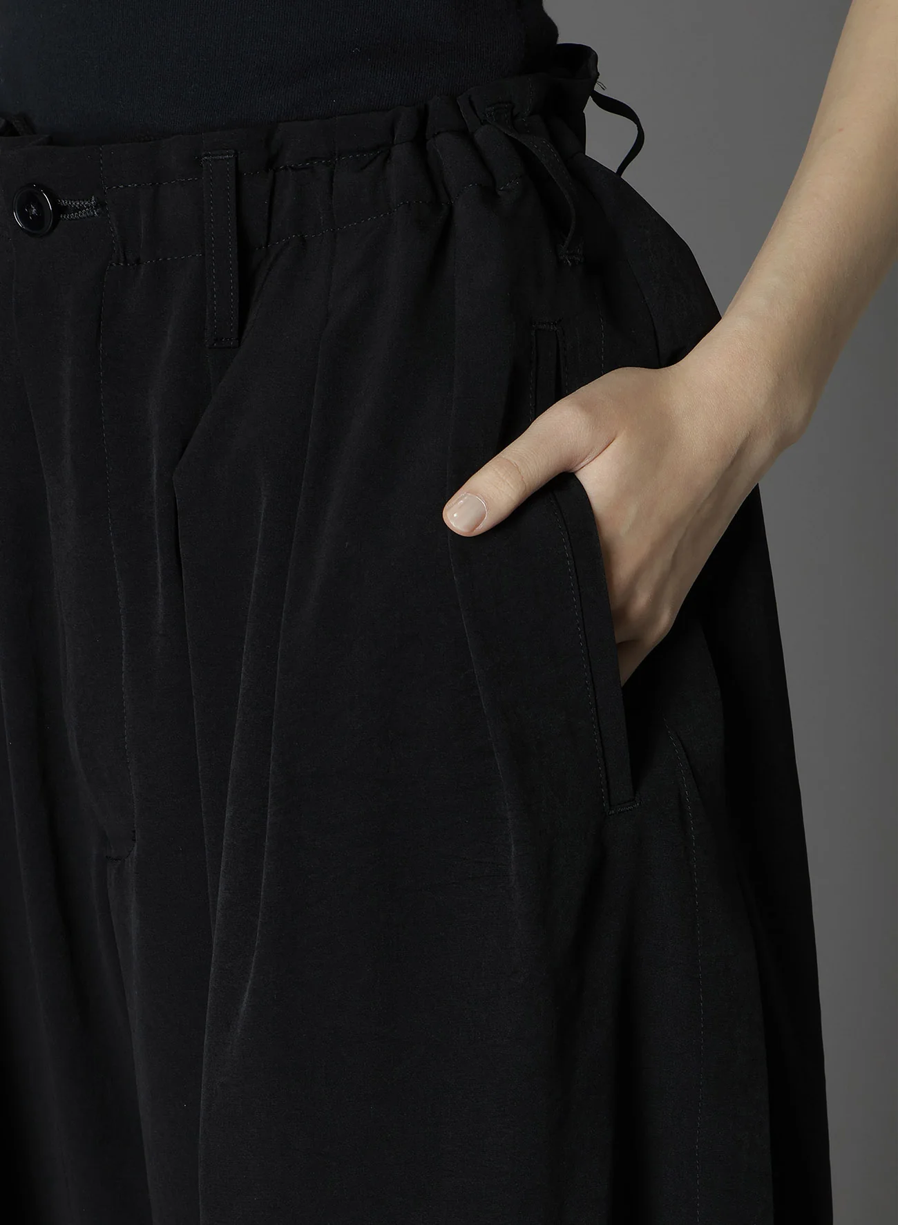 CREPE DE CHINE BALLOON PANTS - Image 5