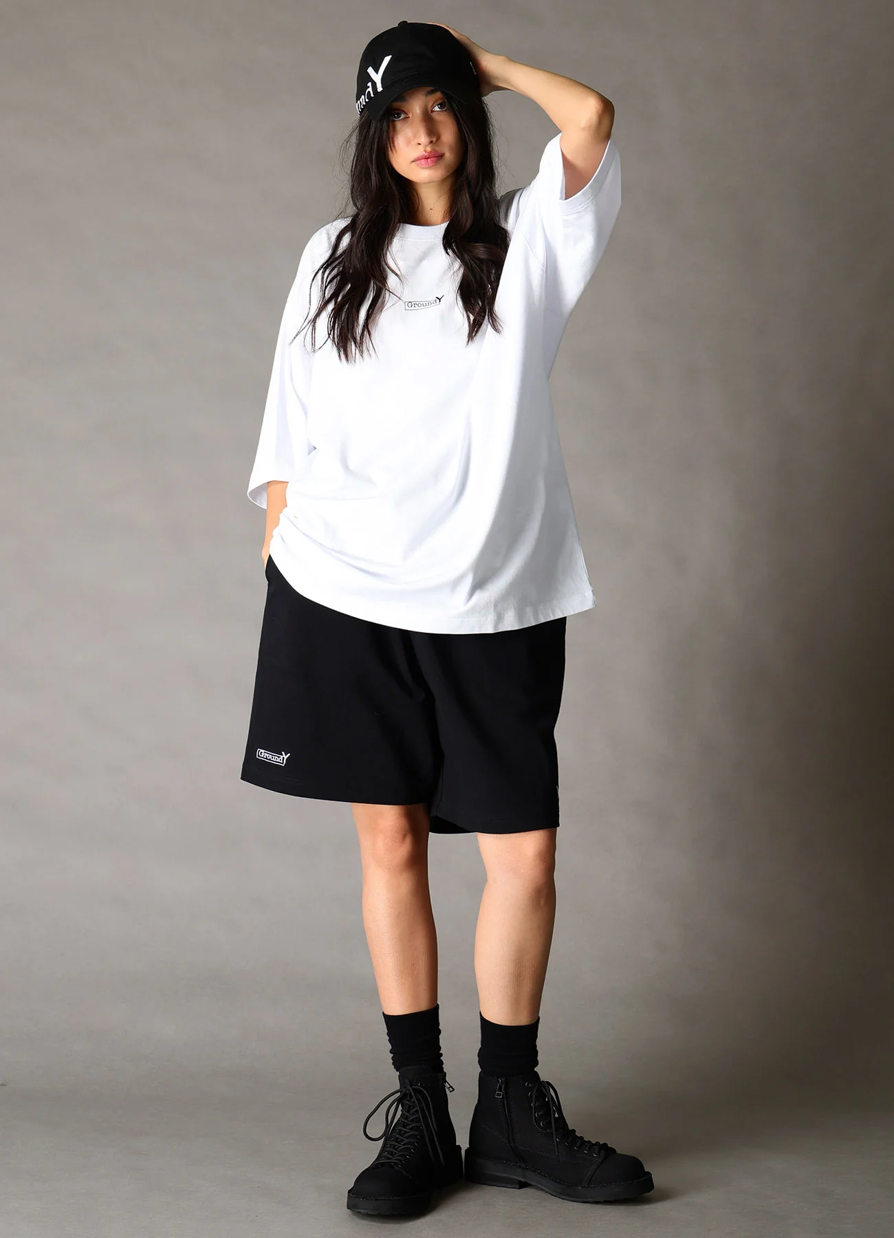 Ground Y×NEW ERA Ground Y BOX LOGO SHORT PANTS - Image 3