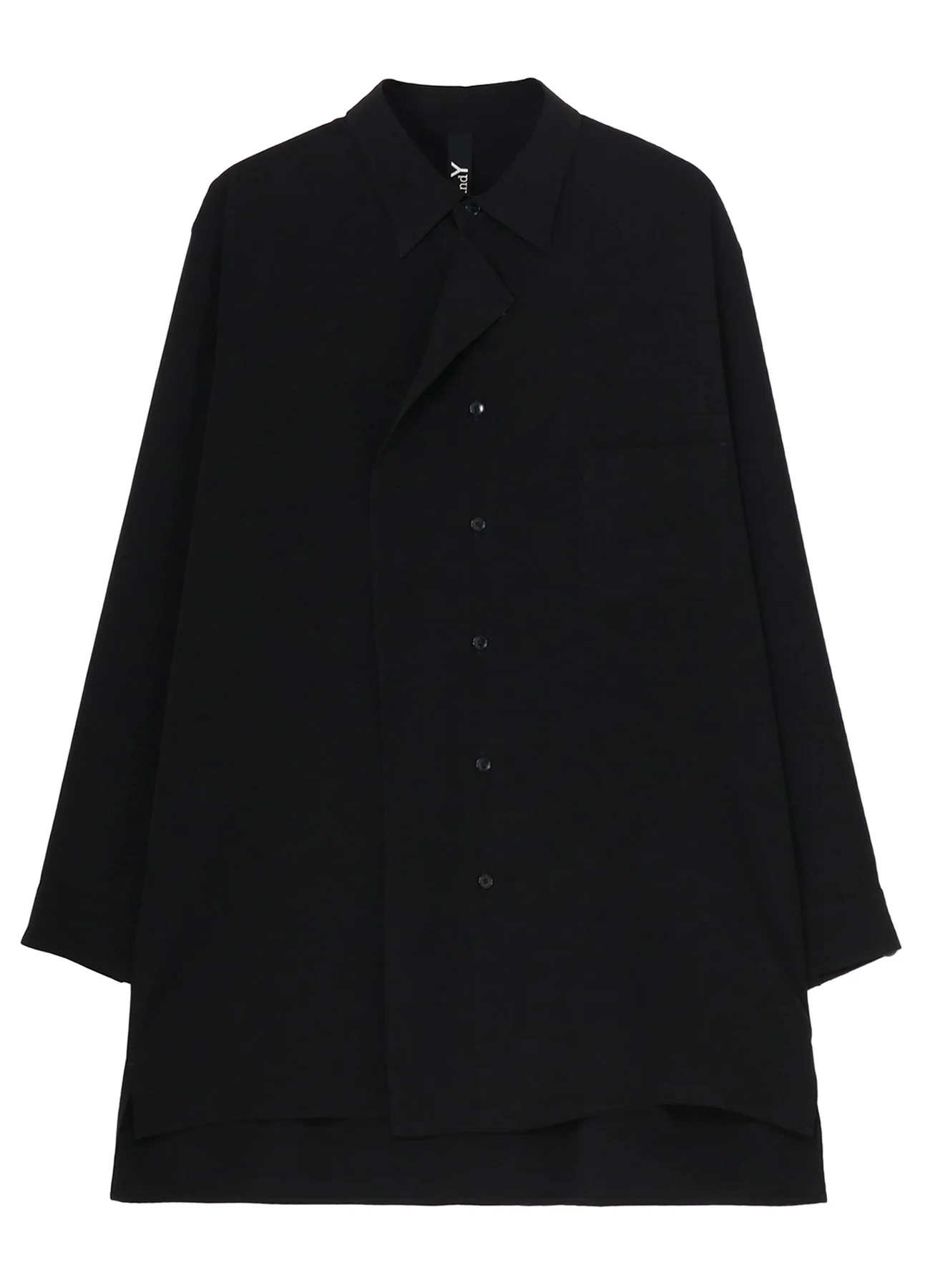 CREPE DE CHINE LEFT FRONT DRAPE SHIRT - Image 10