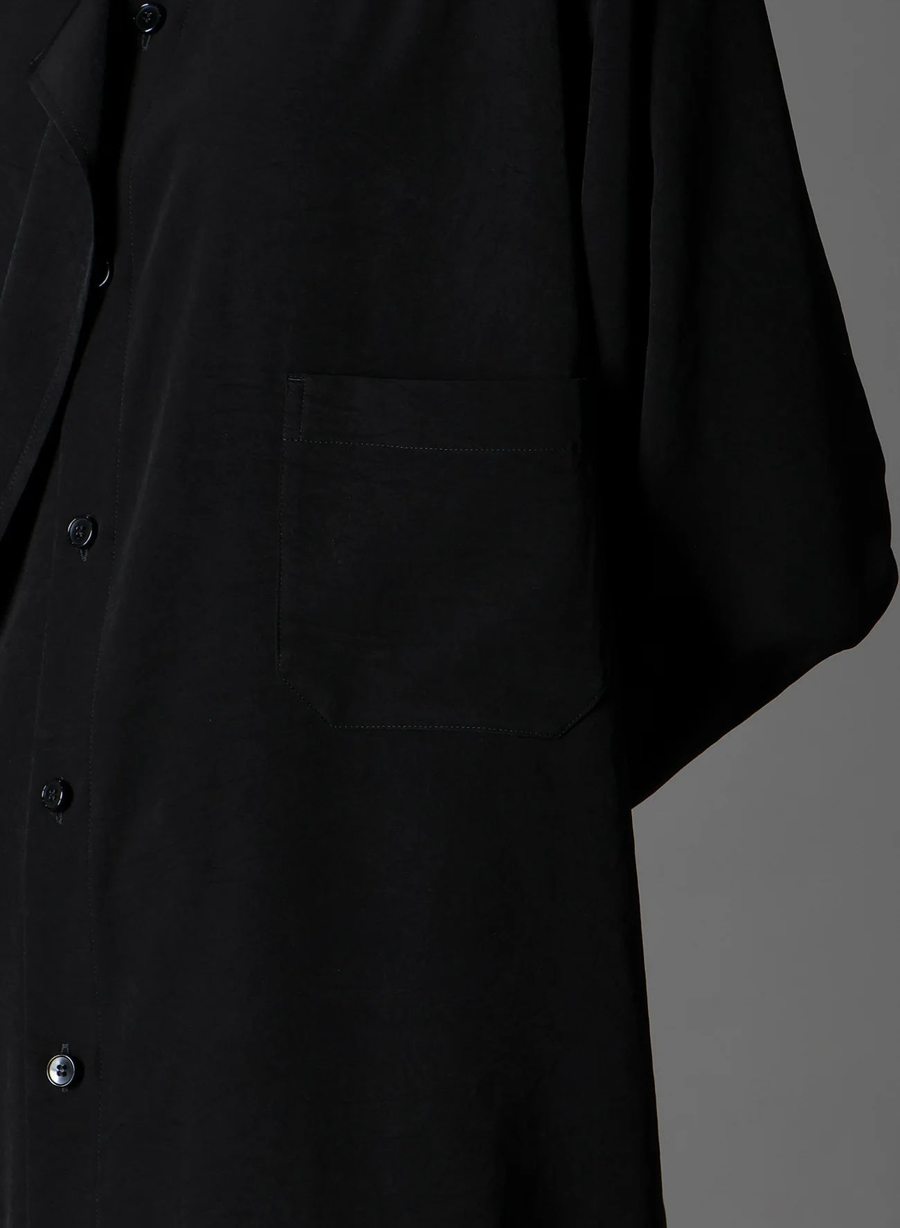 CREPE DE CHINE LEFT FRONT DRAPE SHIRT - Image 9