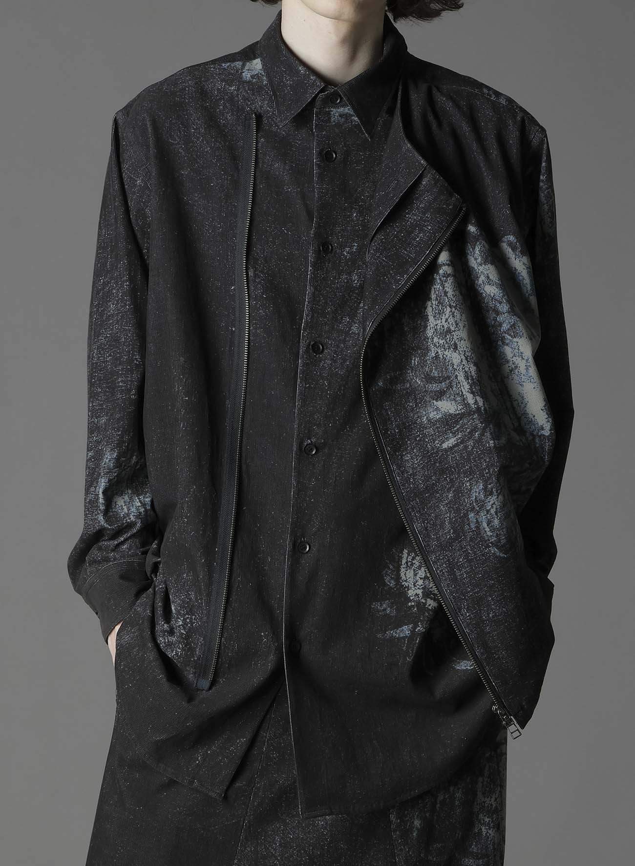 NARROW RIBS CORDUROY OPEN ZIP STANDARD BIG SHIRT - Image 13