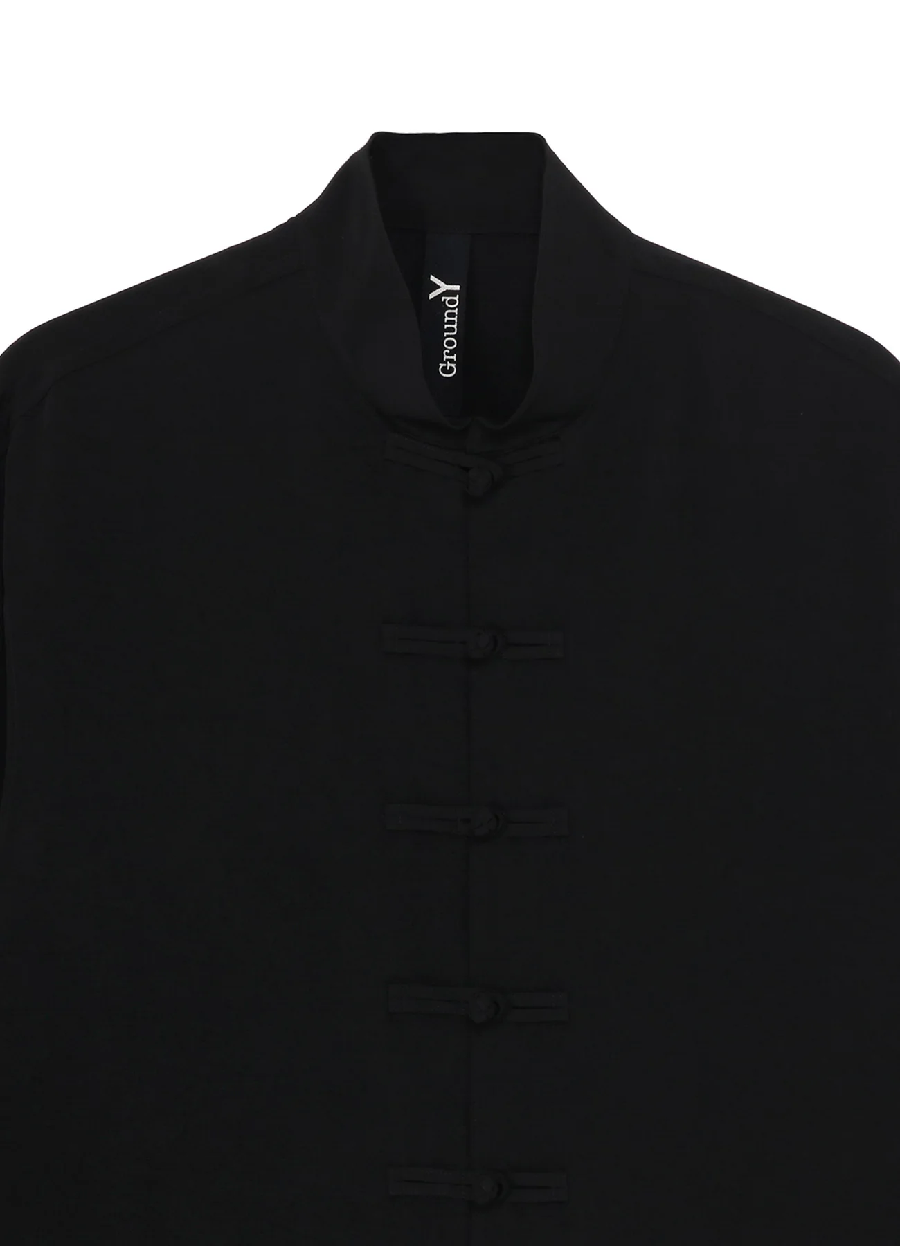 CREPE DE CHINE SHAKA BUTTON STAND COLLAR SHIRT - Image 13