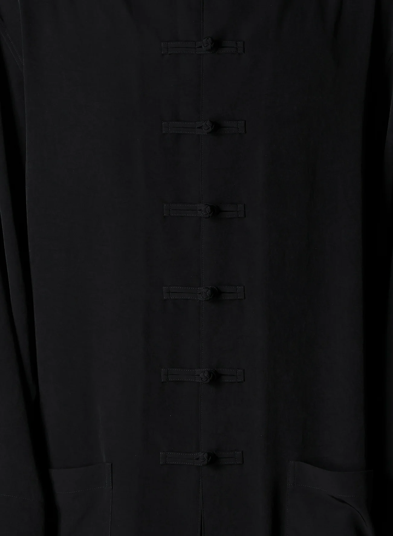 CREPE DE CHINE SHAKA BUTTON STAND COLLAR SHIRT - Image 7