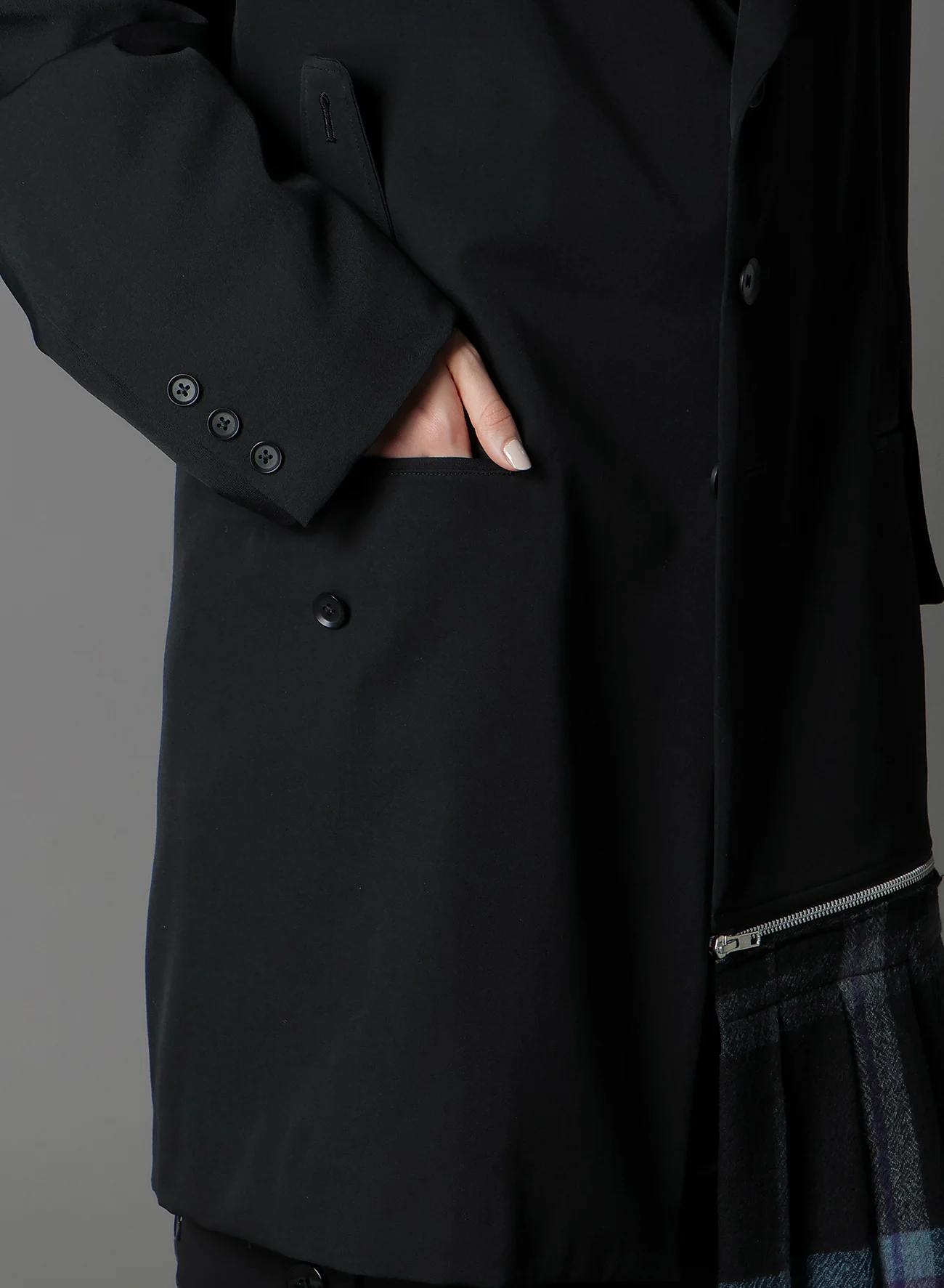 W/GABARDINE DOUBLE GAUZE PLEATED JACKET W/ TAB - Image 12