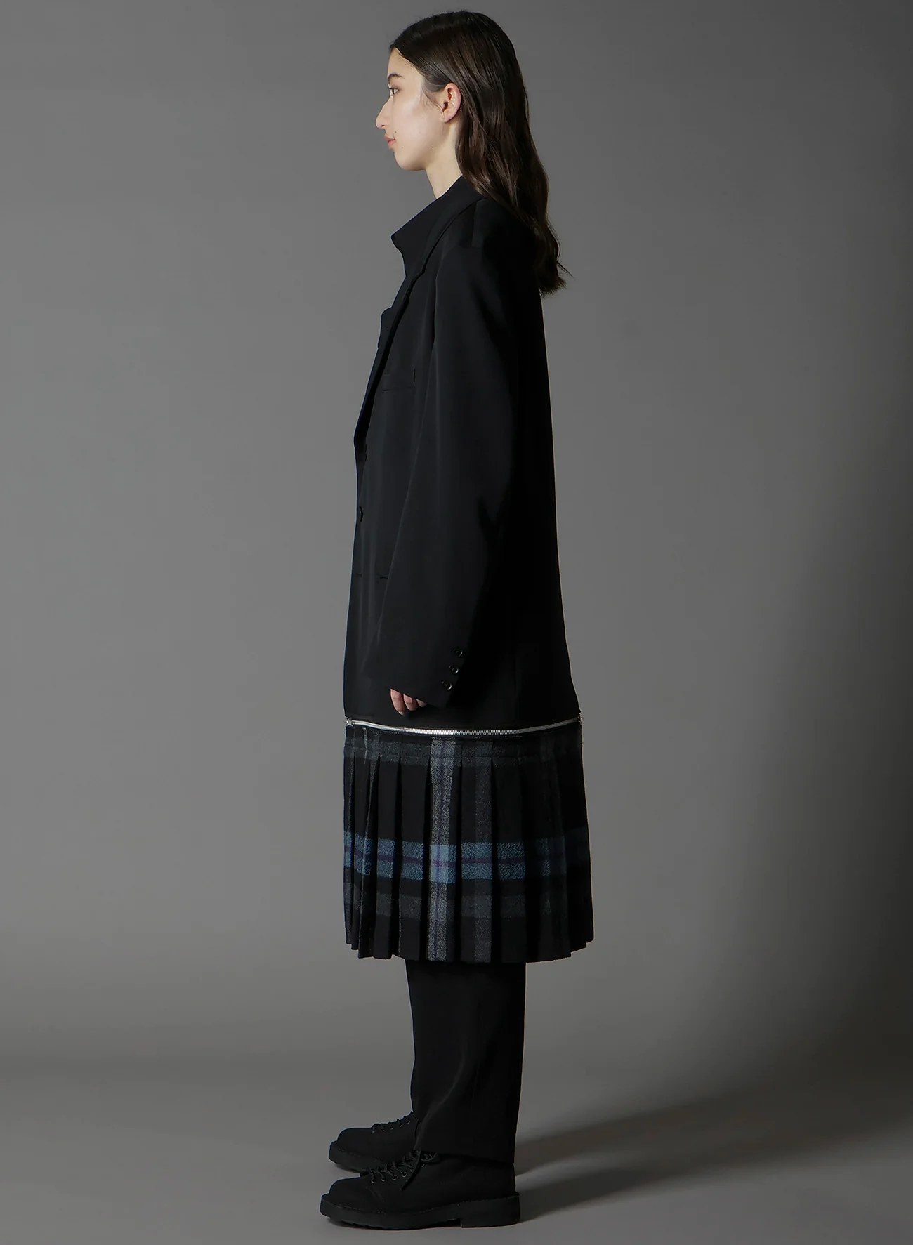 W/GABARDINE DOUBLE GAUZE PLEATED JACKET W/ TAB - Image 3