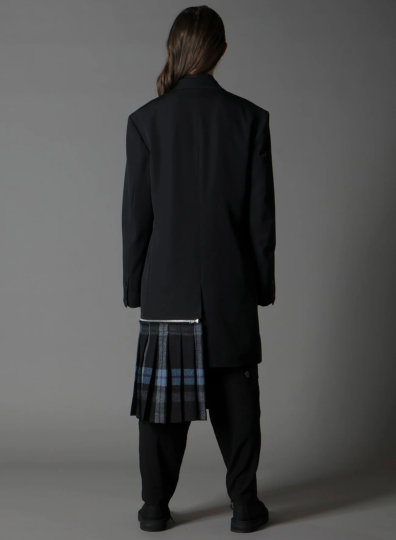 W/GABARDINE DOUBLE GAUZE PLEATED JACKET W/ TAB - Image 4