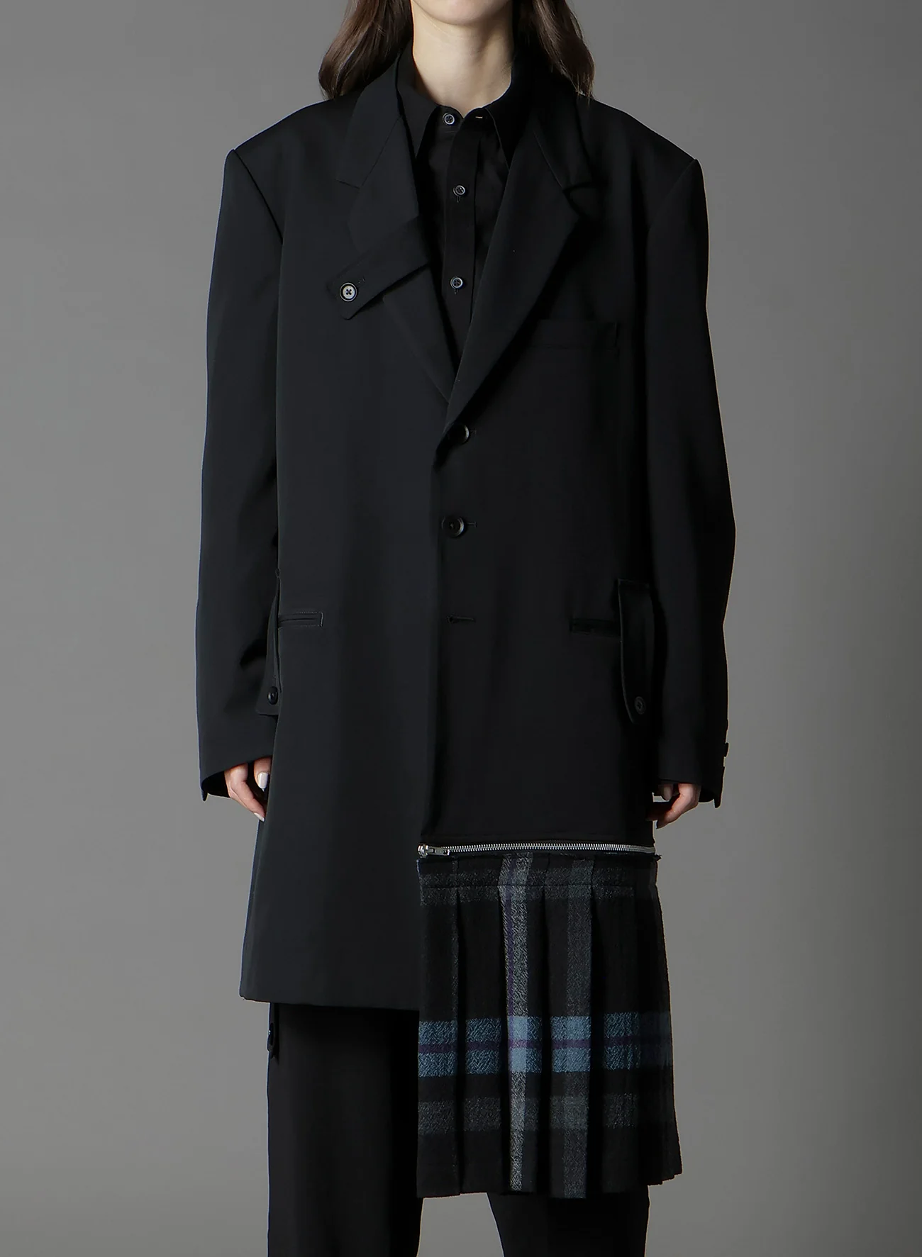W/GABARDINE DOUBLE GAUZE PLEATED JACKET W/ TAB - Image 6