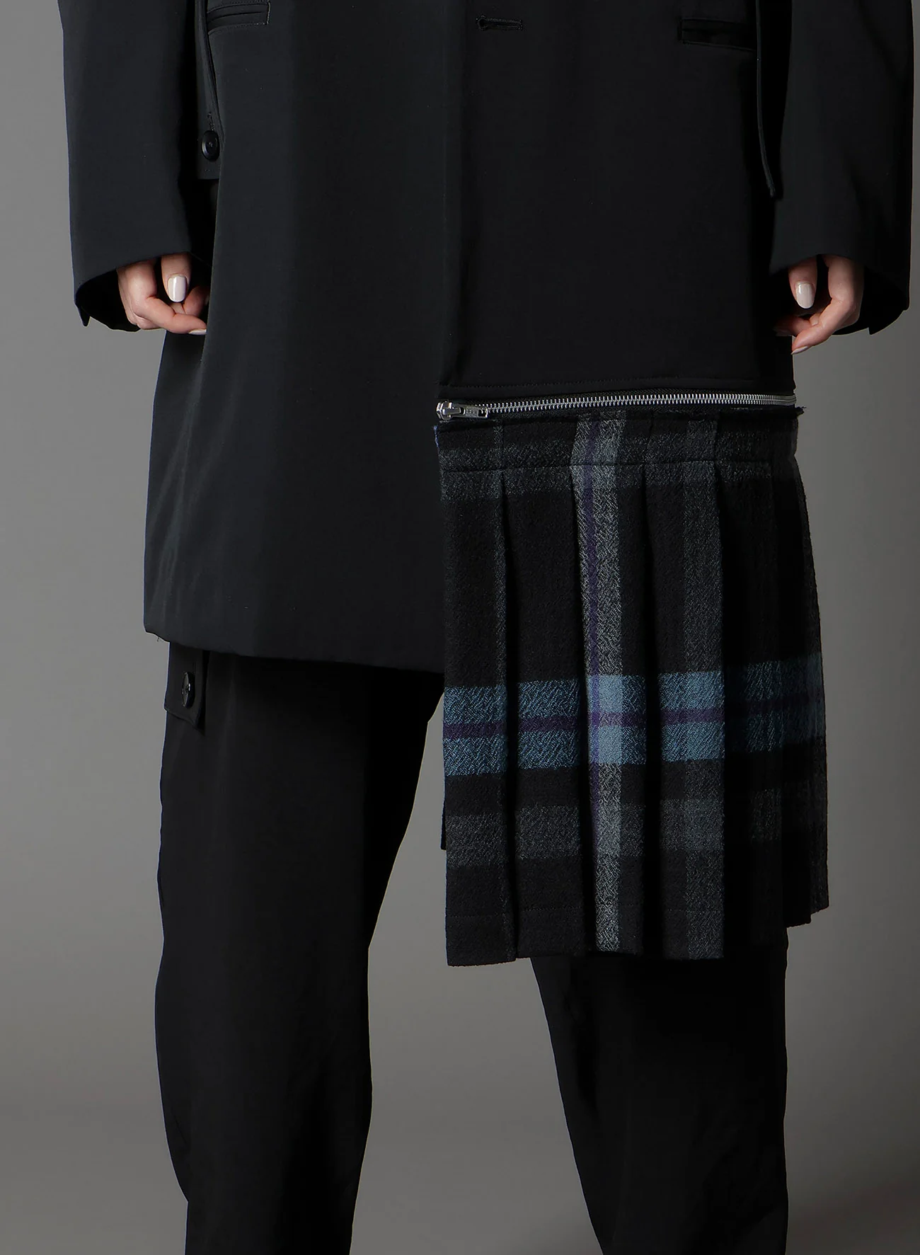 W/GABARDINE DOUBLE GAUZE PLEATED JACKET W/ TAB - Image 8