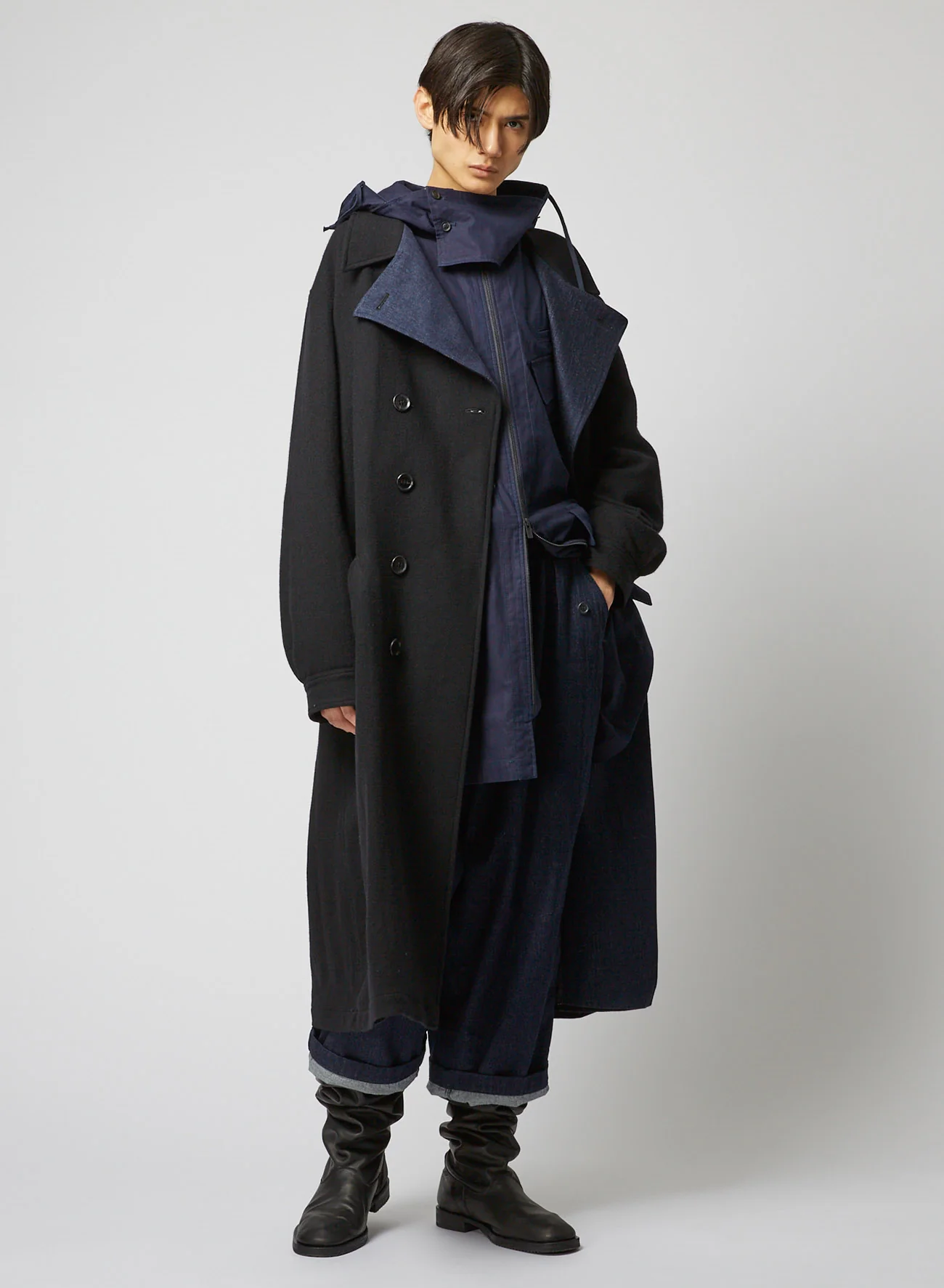 014/1+135/2 FLANNEL X DENIM COAT - Image 7