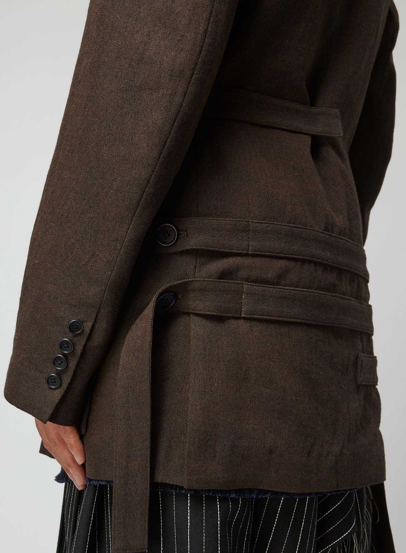 KHAKI W/L/C W-BELTED DOUBLE JACKET - Image 10