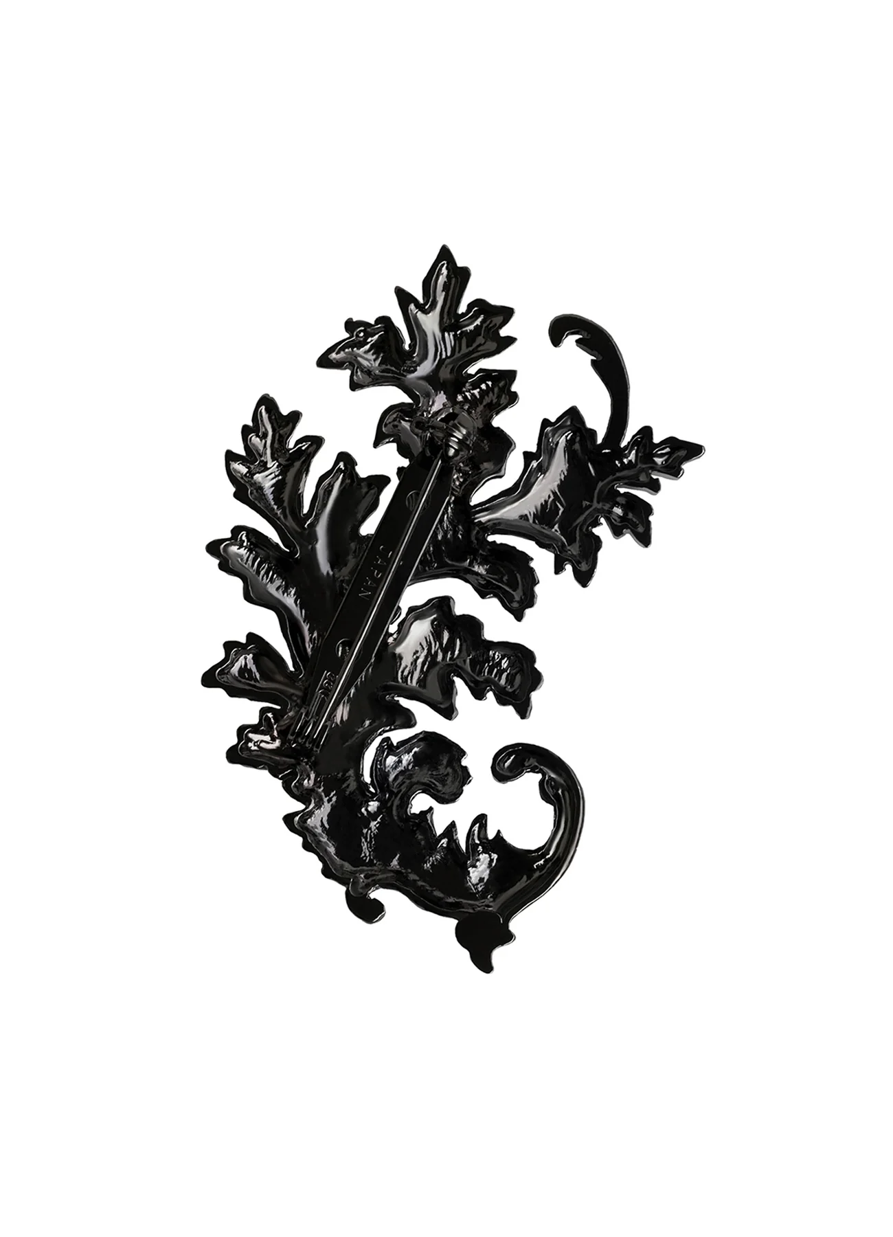 BRASS GUN METAL BAROQUE PIN BK - Image 3