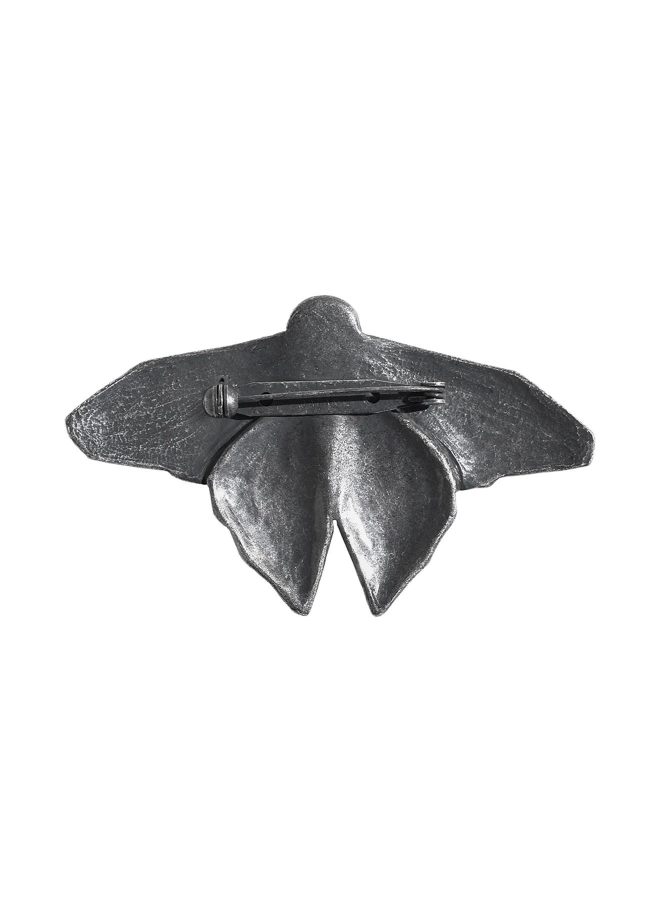 BRASS TIN ALLOY SMOKE MOTH BROOCH - Image 3