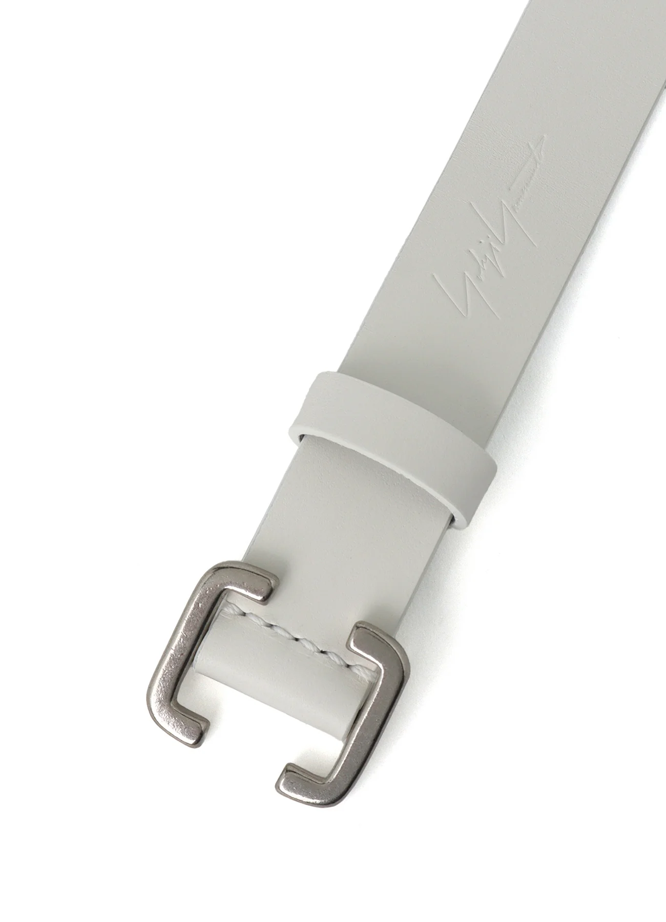 WHITE LEATHER 30MM FREE BELT - Image 3