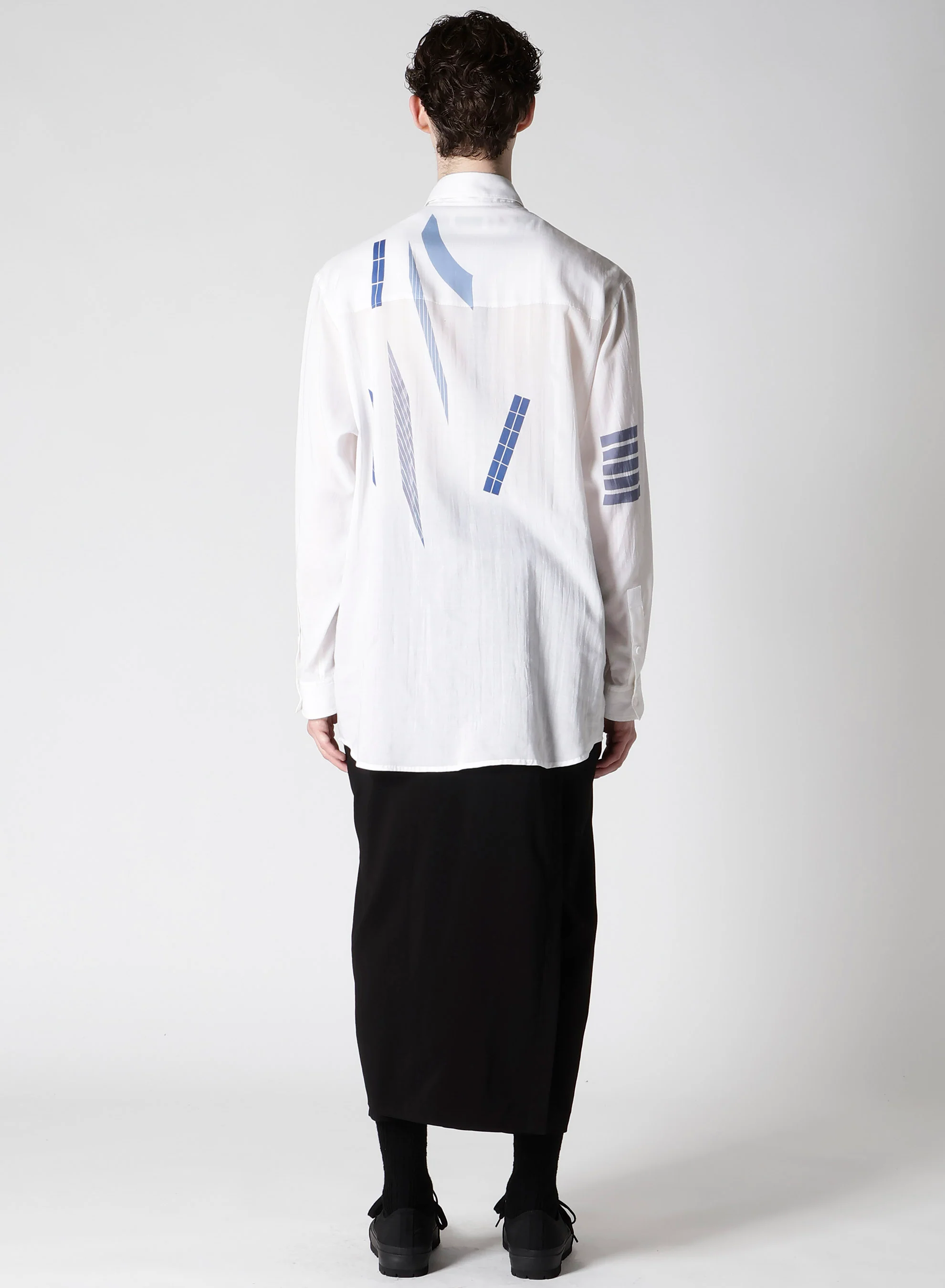 CELLULOSE BLUE MOTIF BLOUSE - Image 10