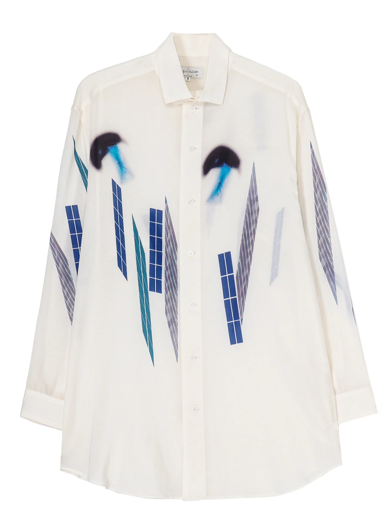 CELLULOSE BLUE MOTIF BLOUSE - Image 11