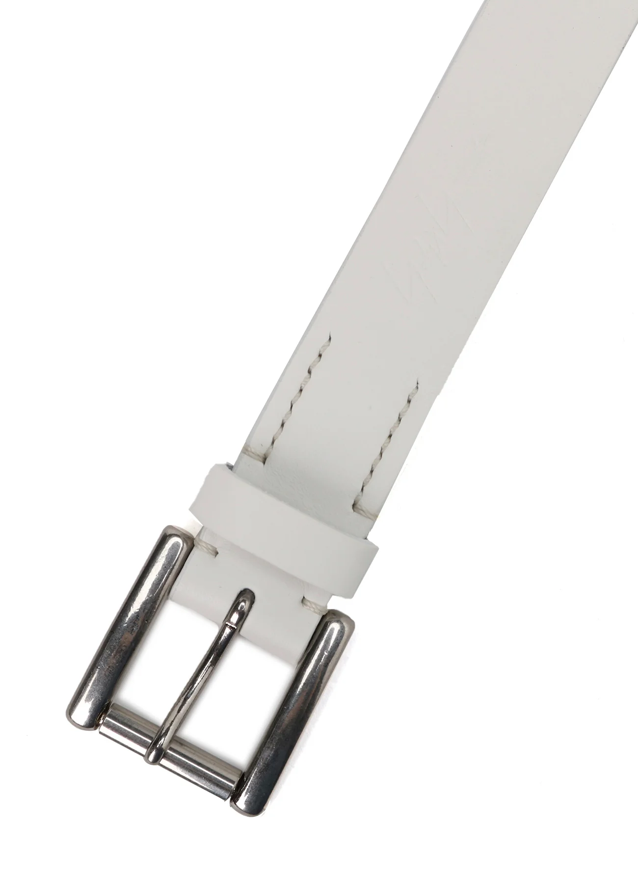 WHITE LEATHER 30MM PLAIN BELT - Image 3