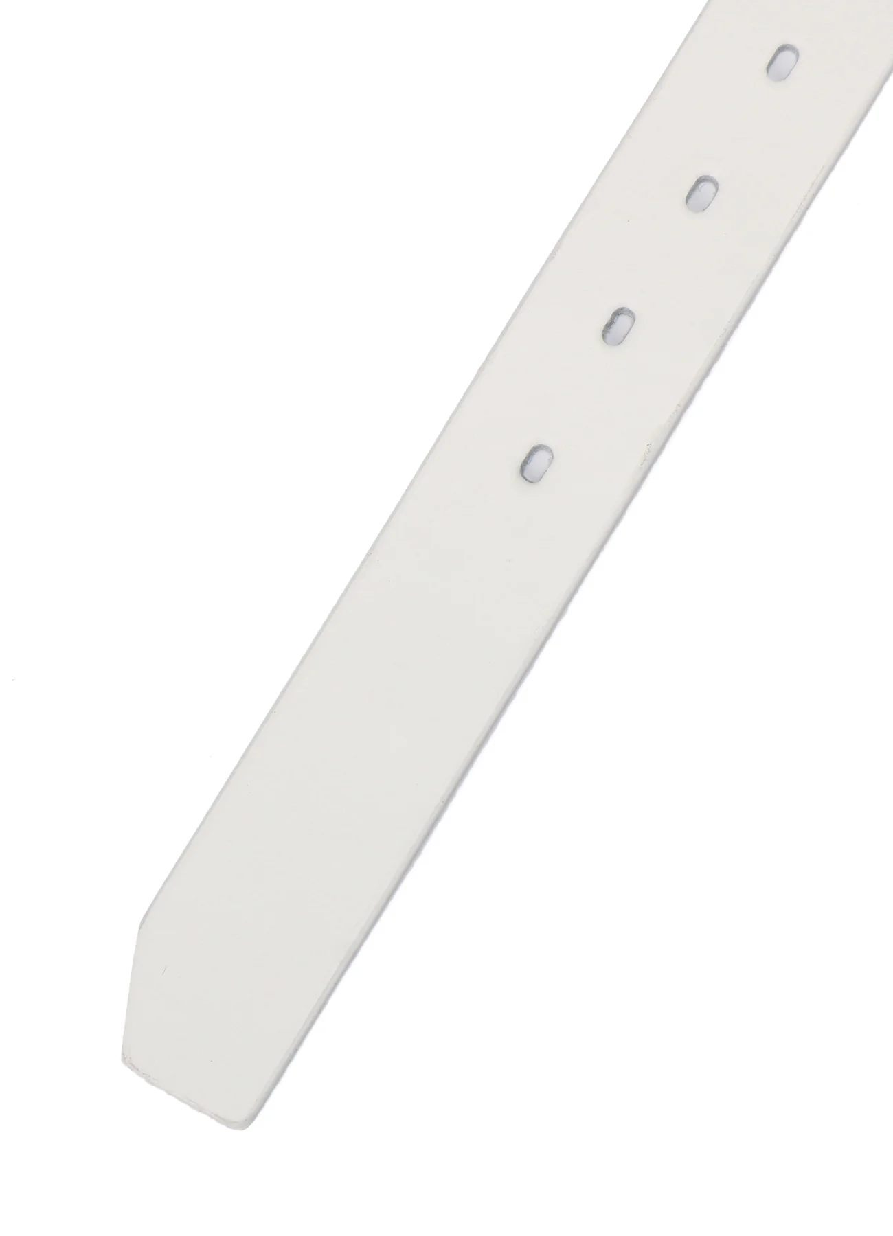 WHITE LEATHER 30MM PLAIN BELT - Image 4