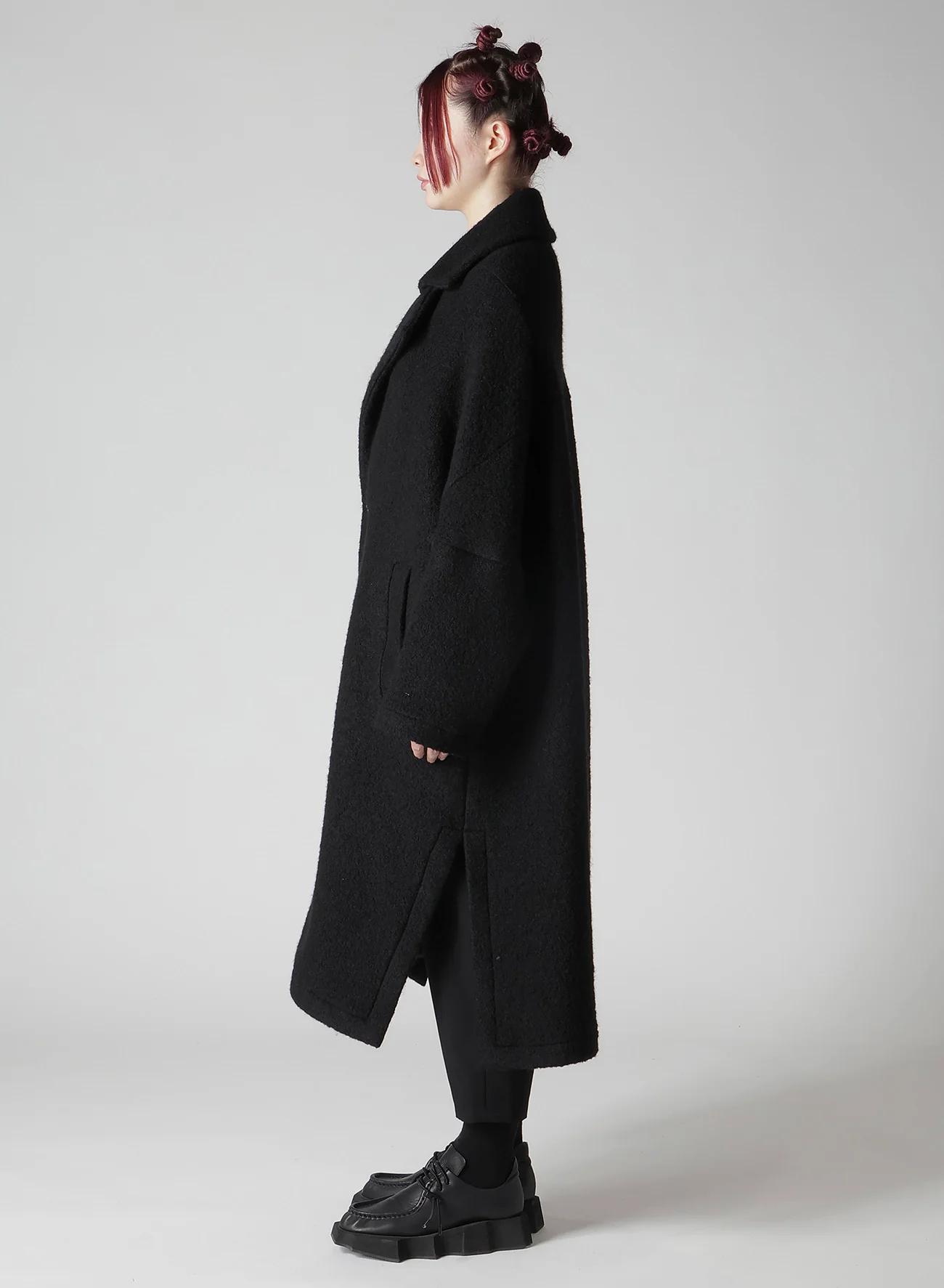 SHEEP PILE LONG JACKET WITH DOUBULE FRONT BOTTUN - Image 5