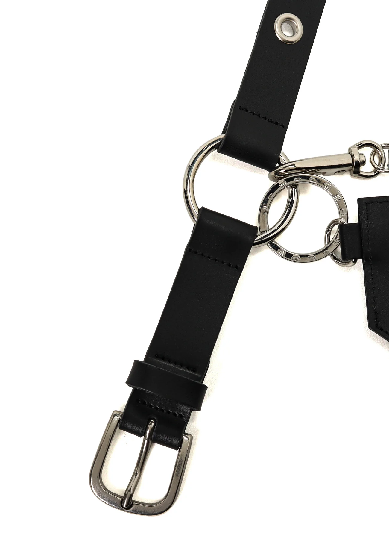 OIL TANNED LEATHER SLIM EYELET BELT - Image 3