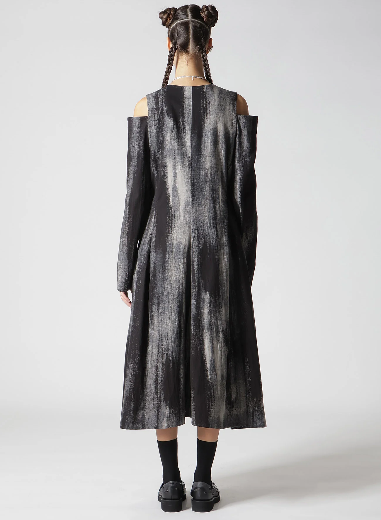 DISCHARGE PT DENIM OPEN SHOULDER DRESS - Image 6