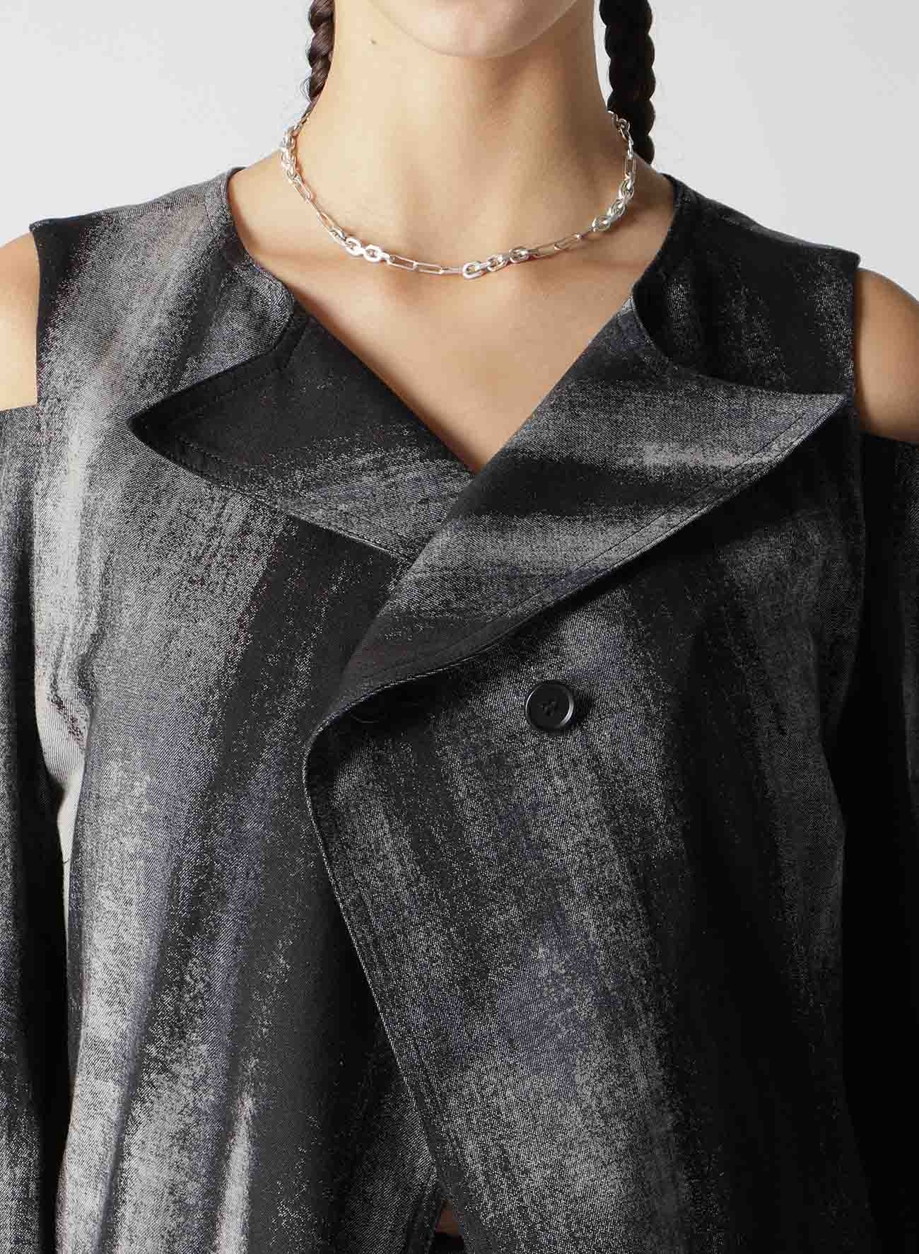 DISCHARGE PT DENIM OPEN SHOULDER DRESS - Image 8